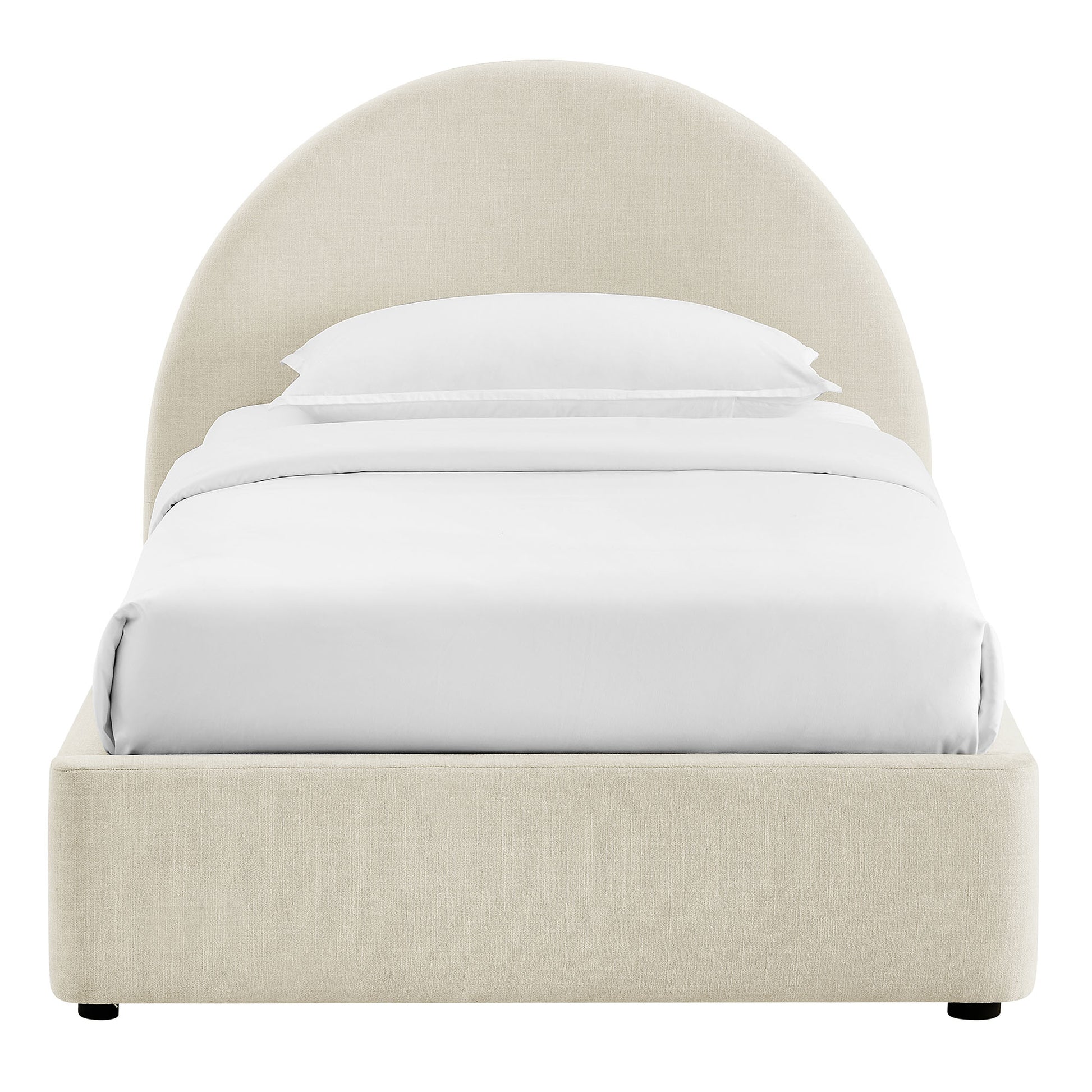 Resort Twin Arched Upholstered Fabric Storage Platform Bed Frame by Modway
