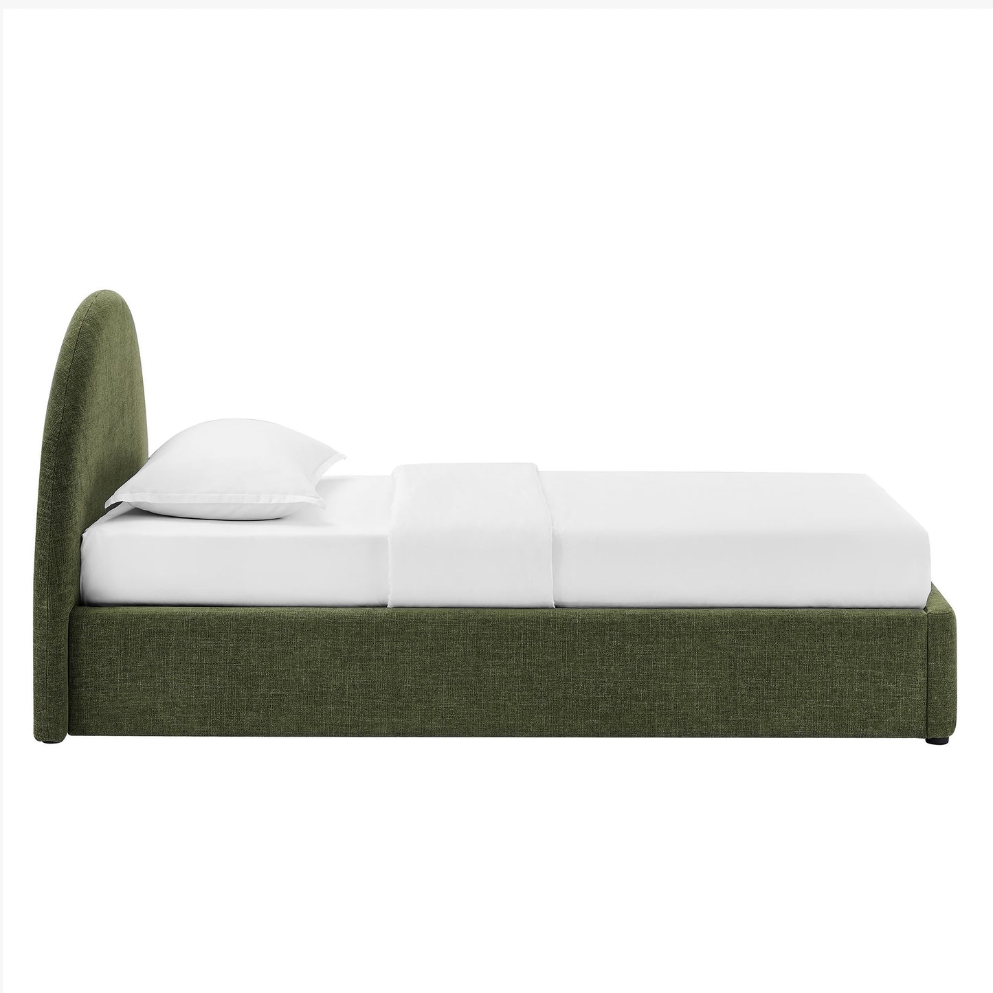 Resort Twin Arched Upholstered Fabric Storage Platform Bed Frame by Modway