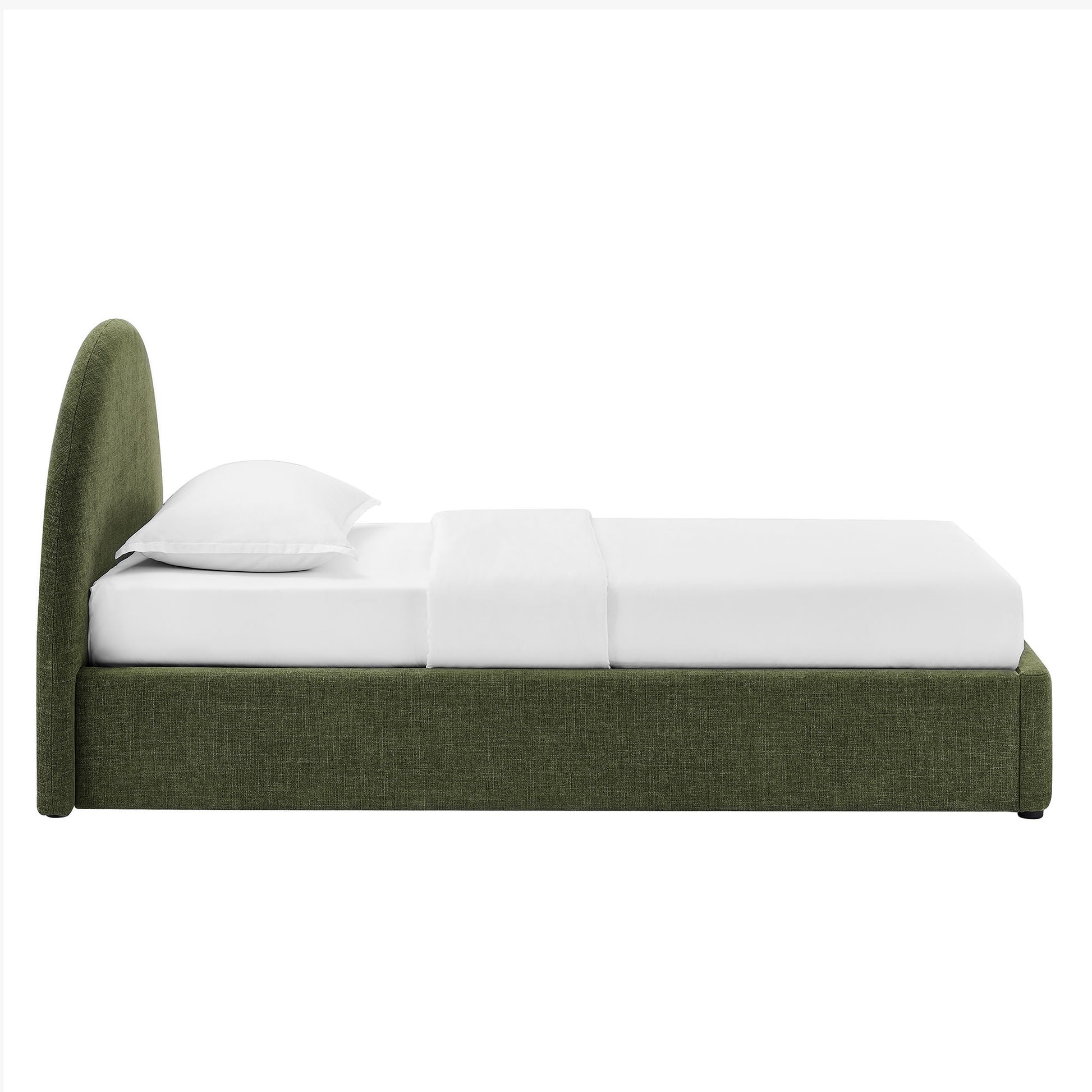 Resort Twin Arched Upholstered Fabric Storage Platform Bed Frame by Modway