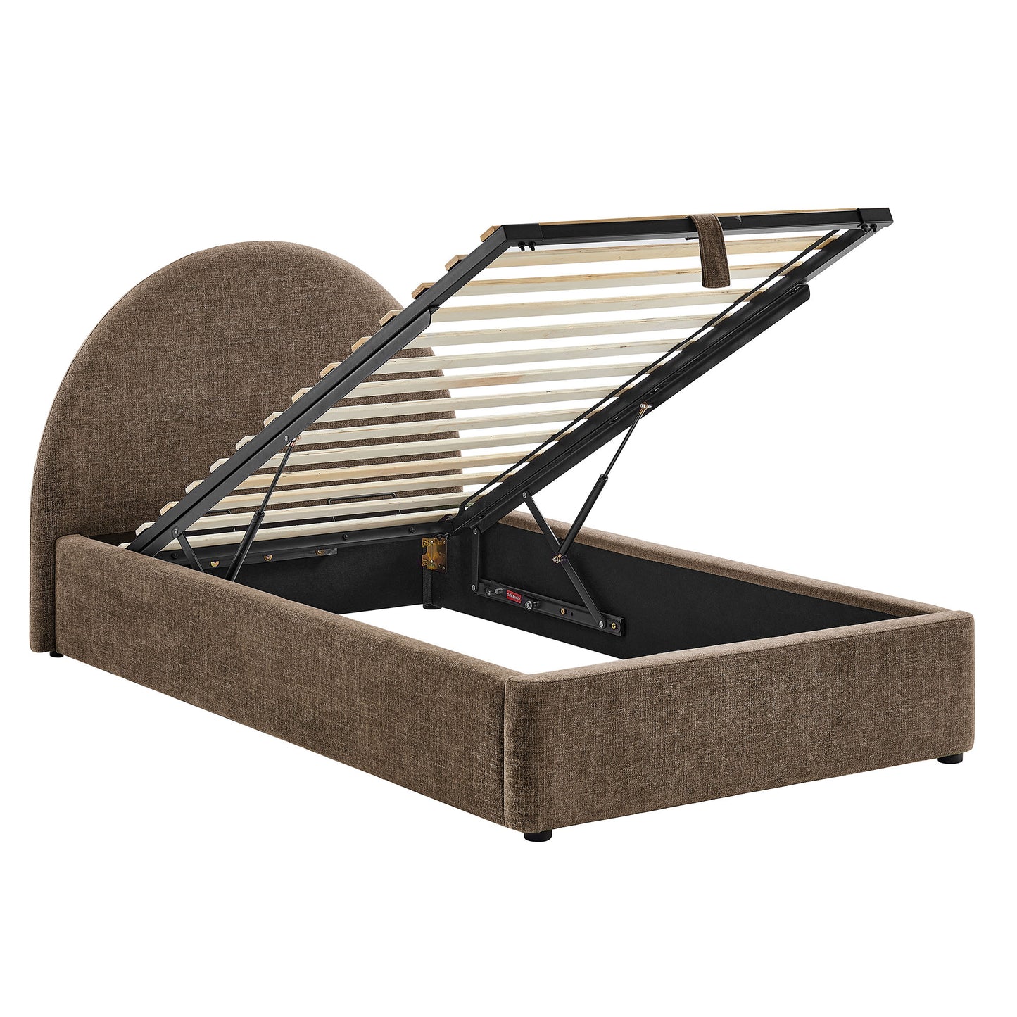 Resort Twin Arched Upholstered Fabric Storage Platform Bed Frame by Modway