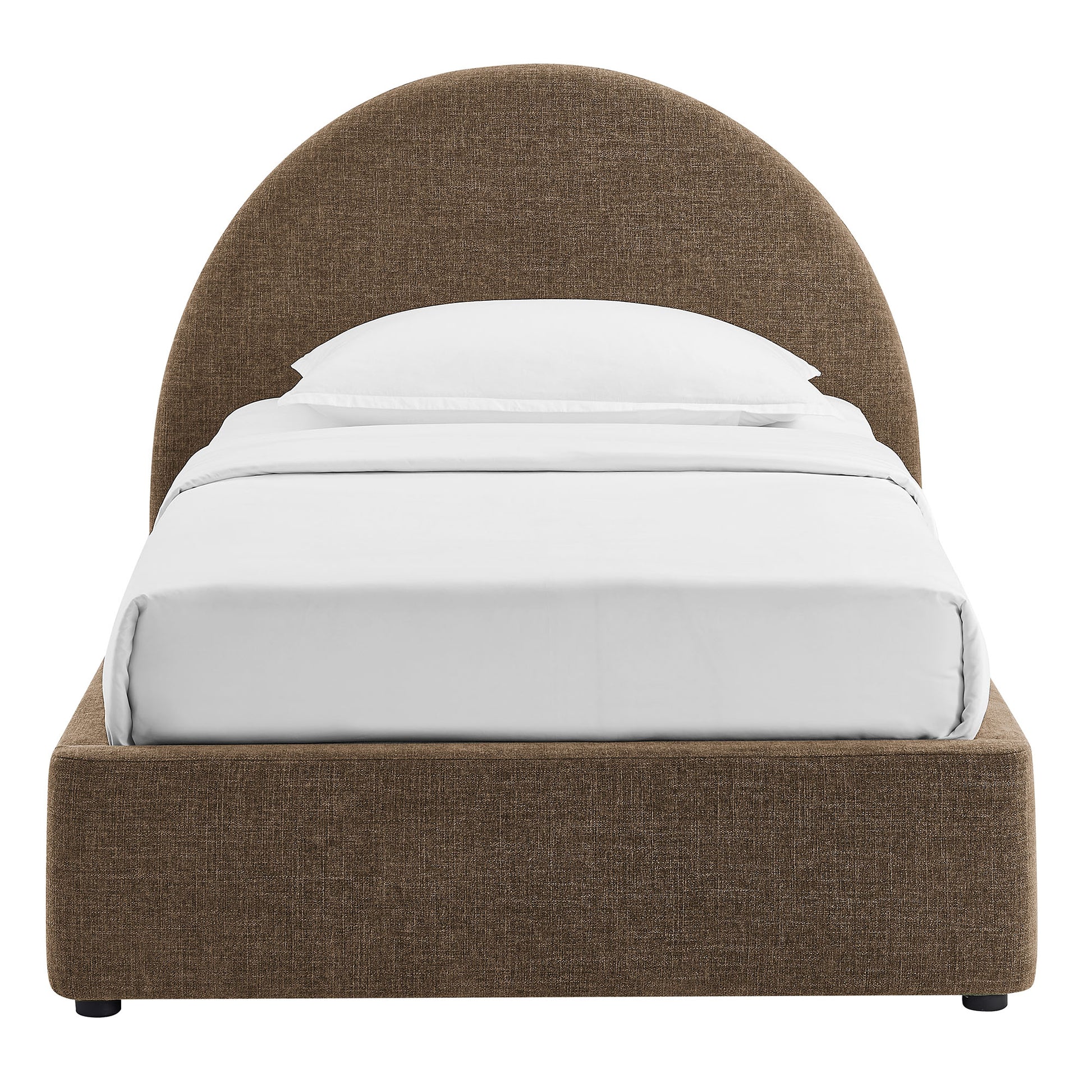 Resort Twin Arched Upholstered Fabric Storage Platform Bed Frame by Modway
