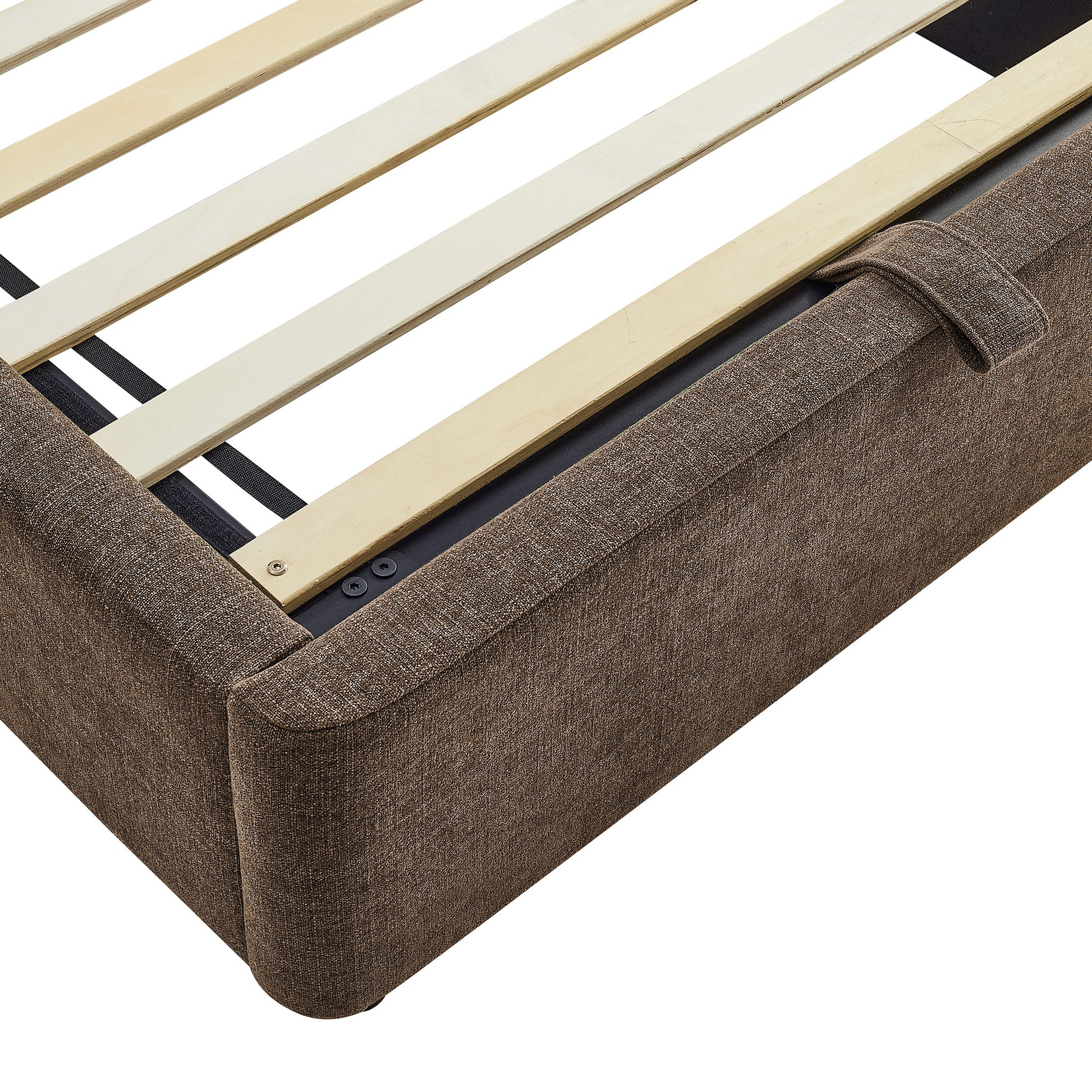 Resort Twin Arched Upholstered Fabric Storage Platform Bed Frame by Modway