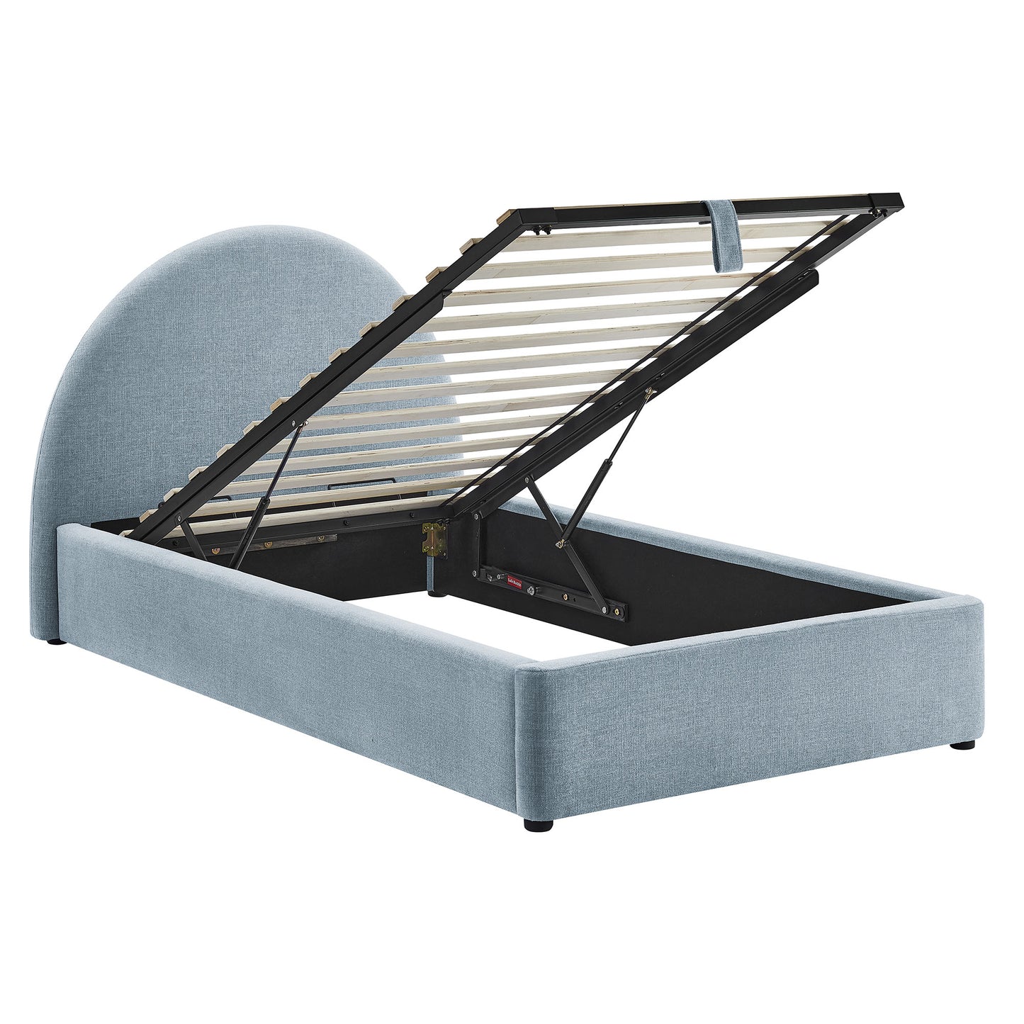 Resort Twin Arched Upholstered Fabric Storage Platform Bed Frame by Modway