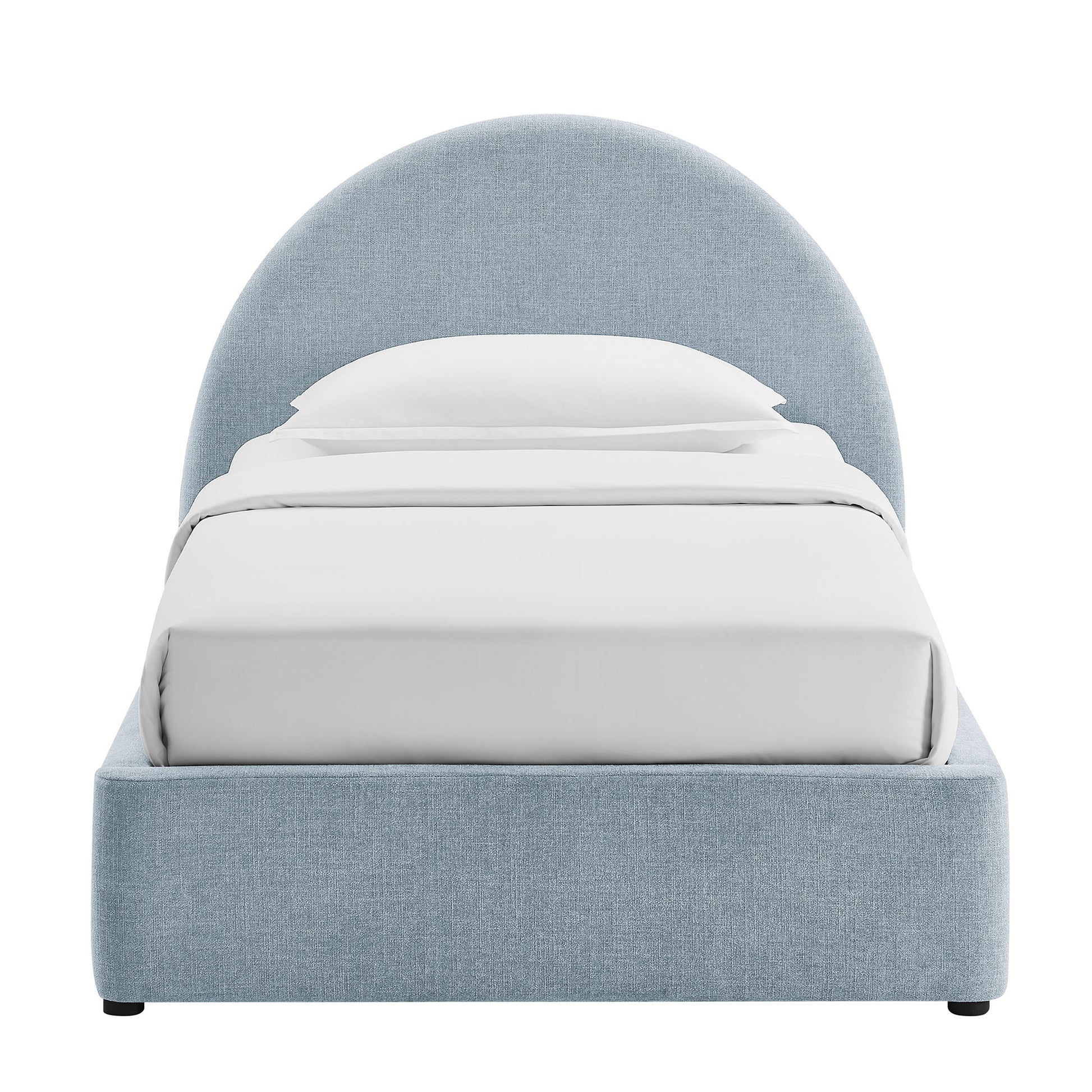 Resort Twin Arched Upholstered Fabric Storage Platform Bed Frame by Modway