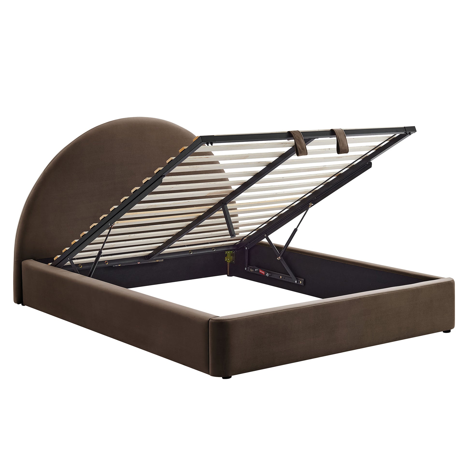 Resort Full Arched Performance Velvet Storage Platform Bed Frame by Modway