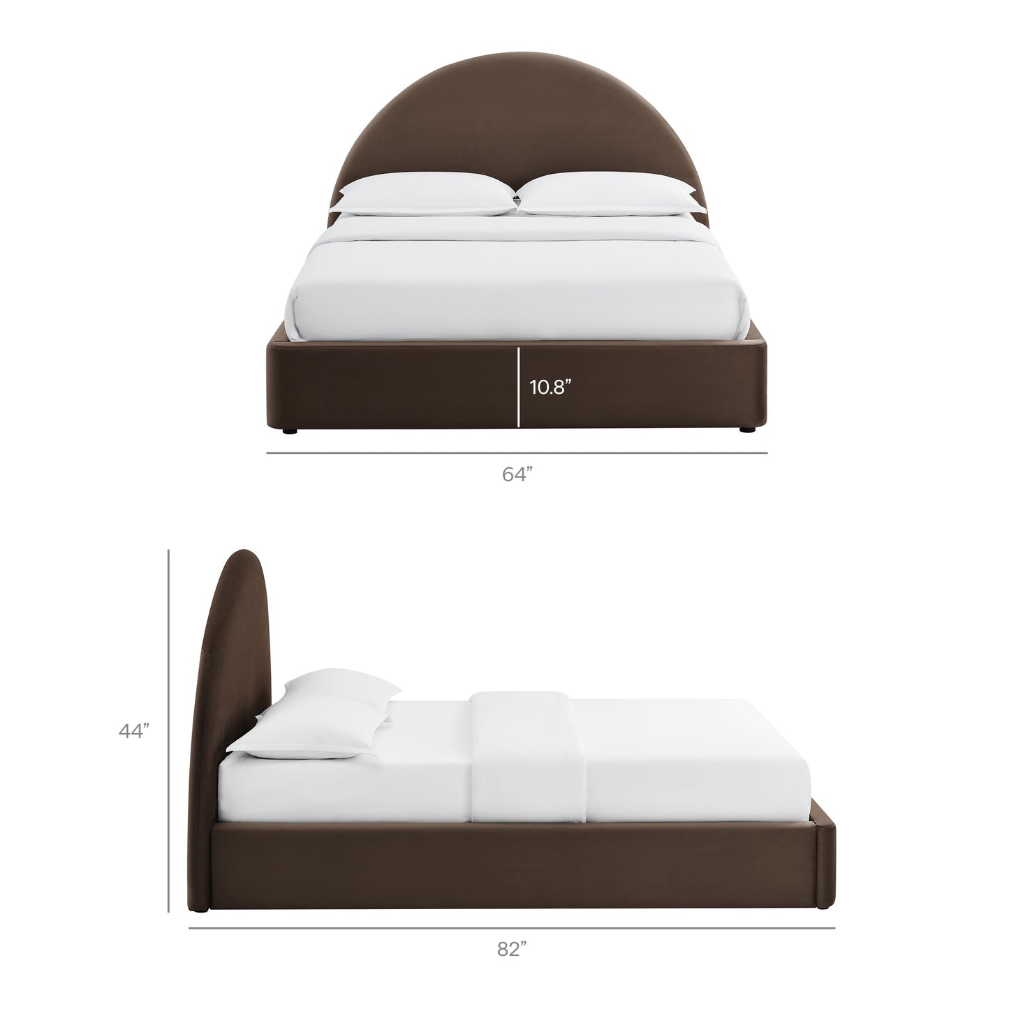 Resort Full Arched Performance Velvet Storage Platform Bed Frame by Modway
