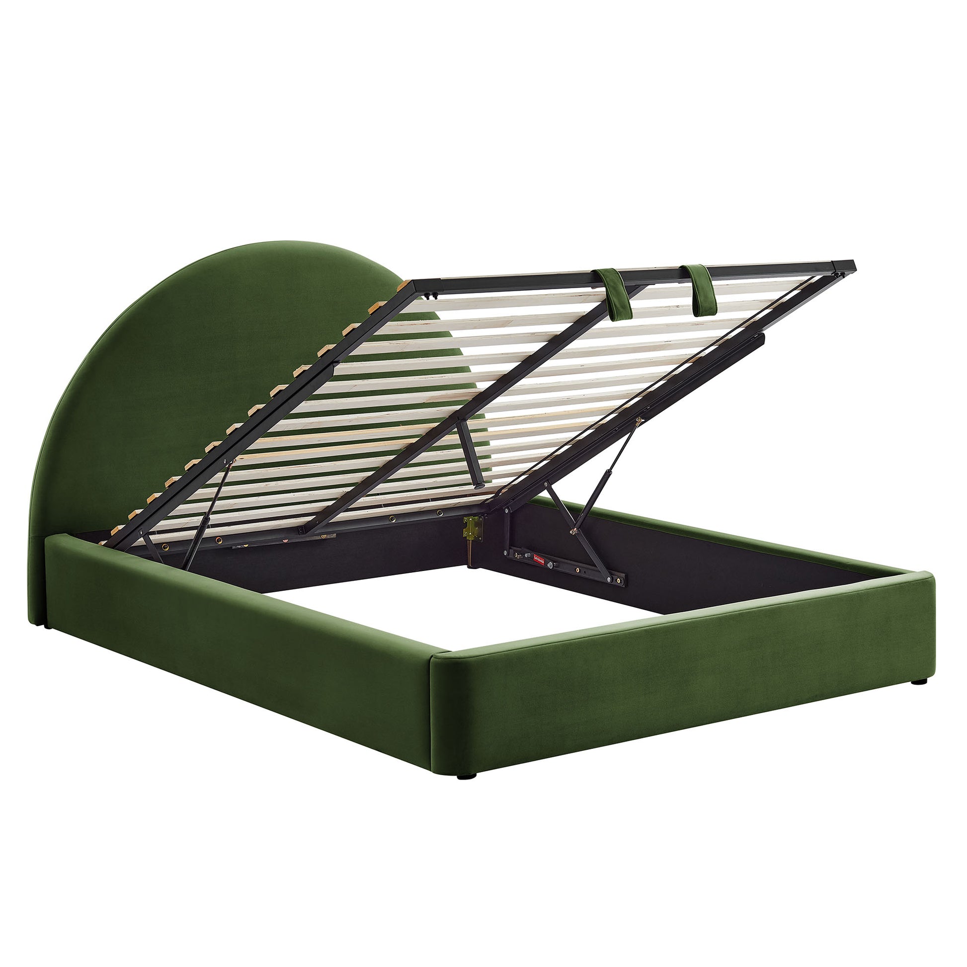 Resort Full Arched Performance Velvet Storage Platform Bed Frame by Modway