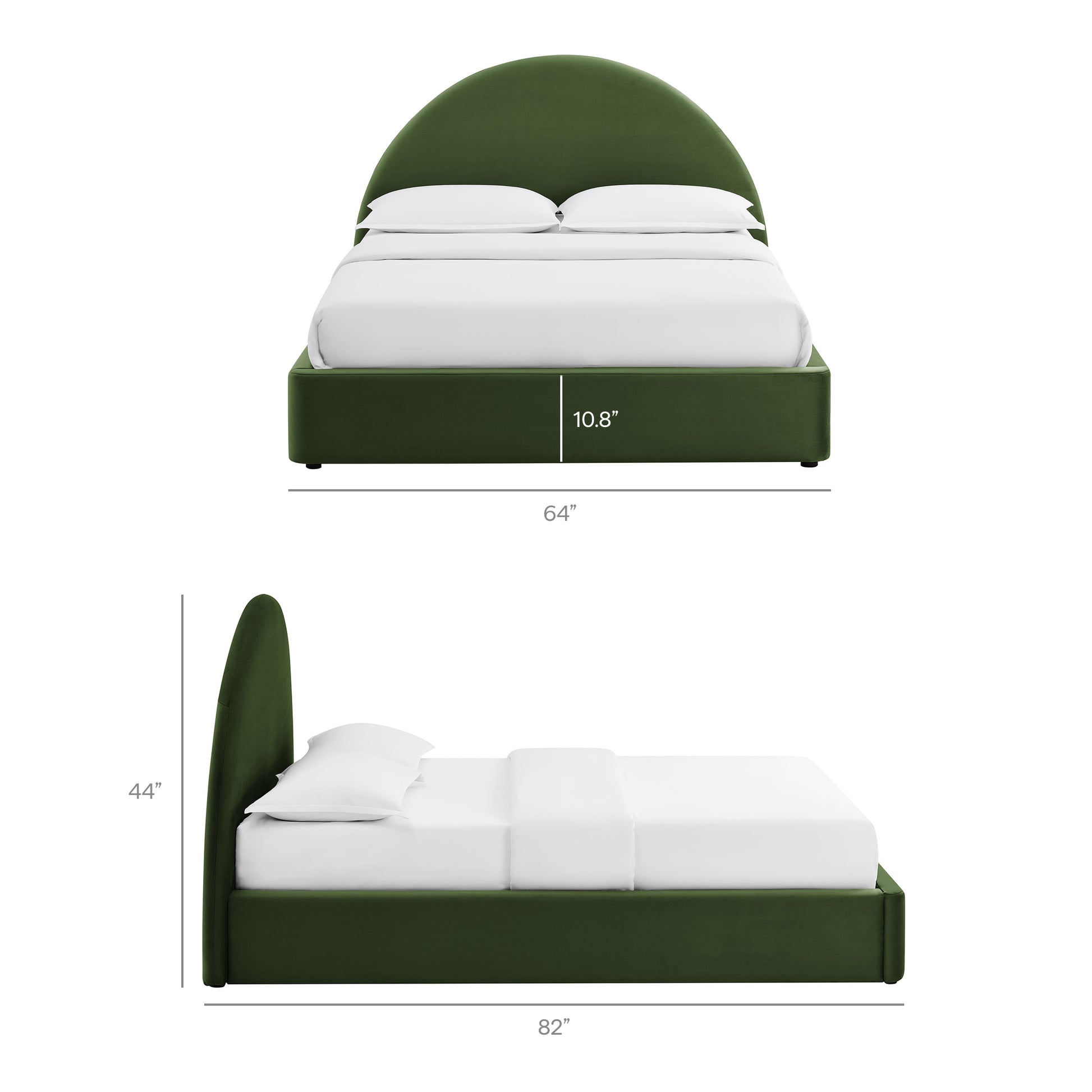Resort Full Arched Performance Velvet Storage Platform Bed Frame by Modway
