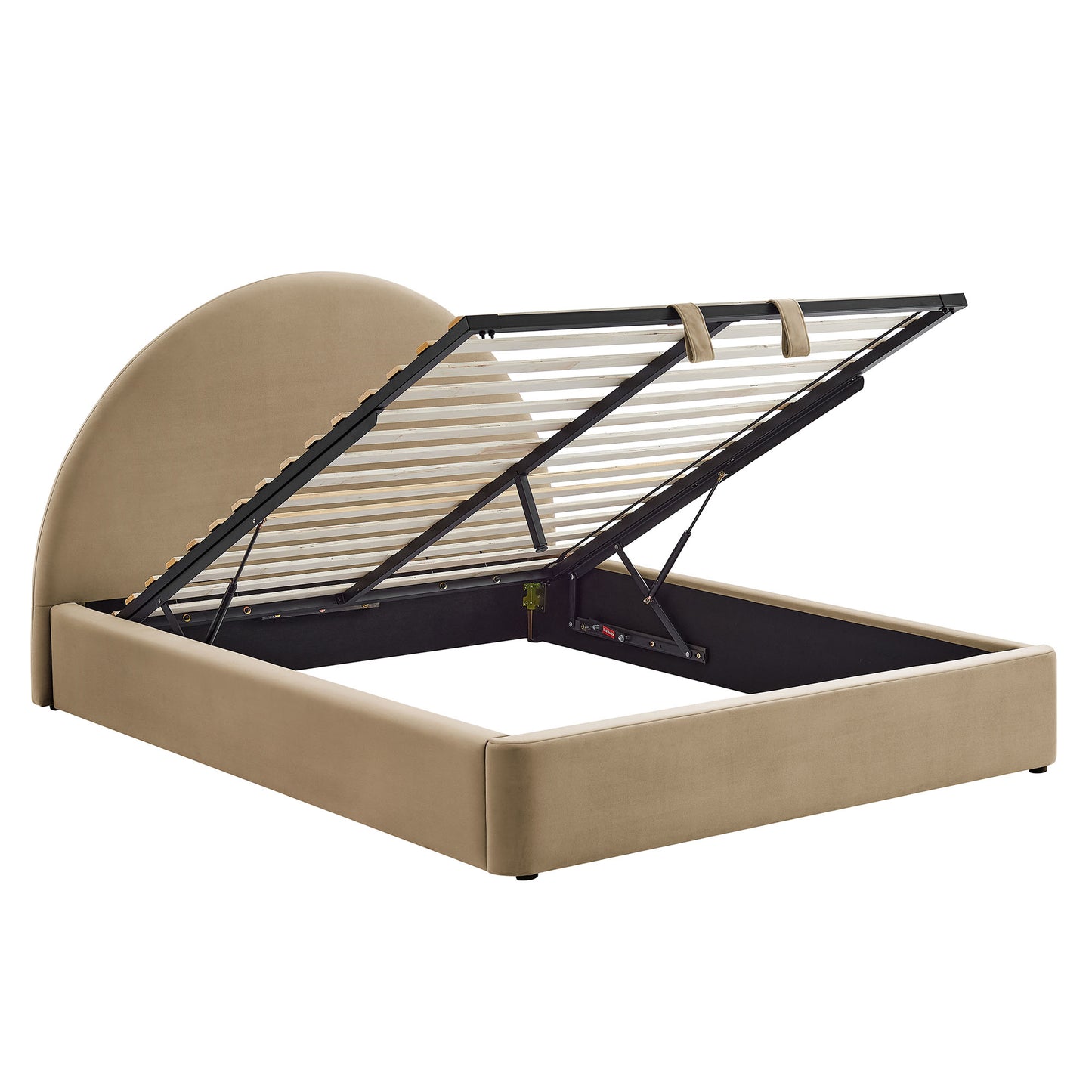 Resort Full Arched Performance Velvet Storage Platform Bed Frame by Modway