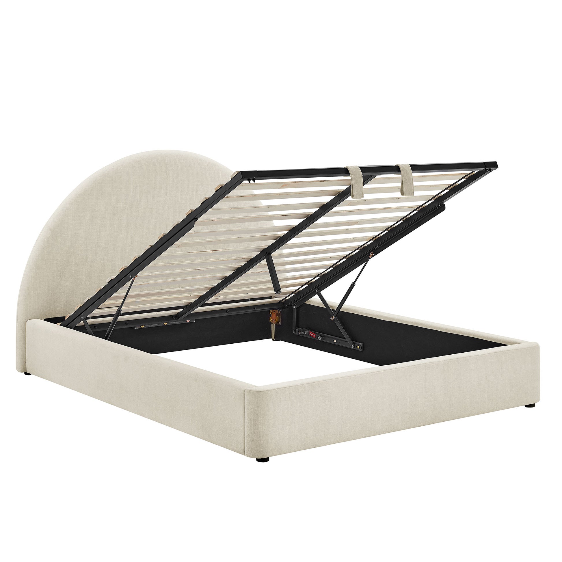 Resort Full Arched Upholstered Fabric Storage Platform Bed Frame by Modway