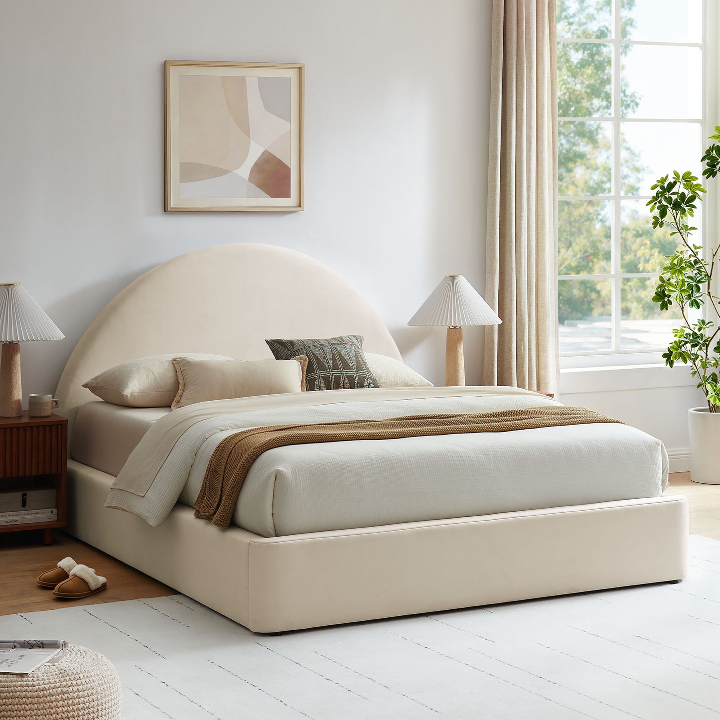 Resort Queen Arched Performance Velvet Storage Platform Bed Frame by Modway