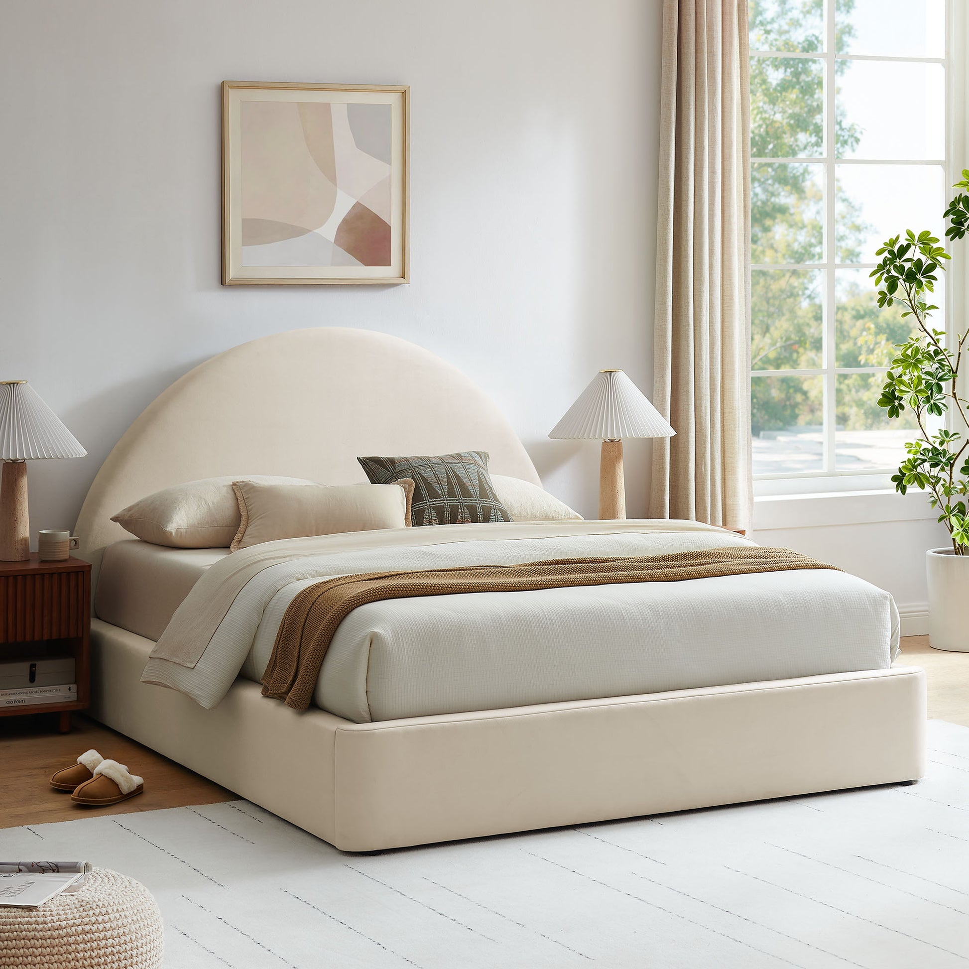 Resort Queen Arched Performance Velvet Storage Platform Bed Frame by Modway