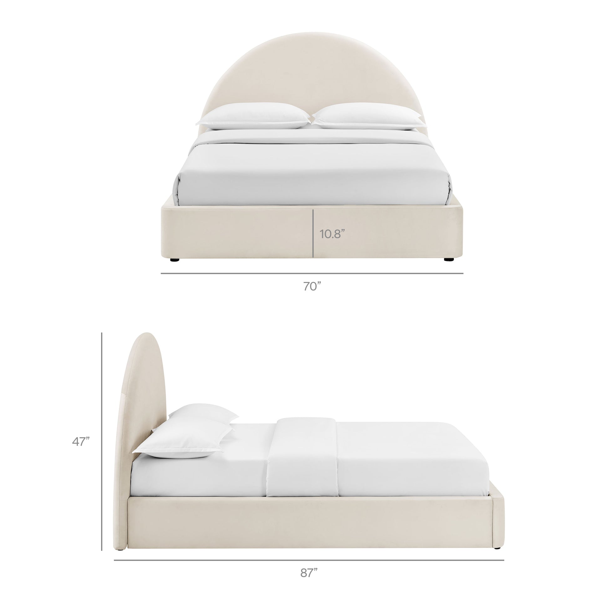 Resort Queen Arched Performance Velvet Storage Platform Bed Frame by Modway