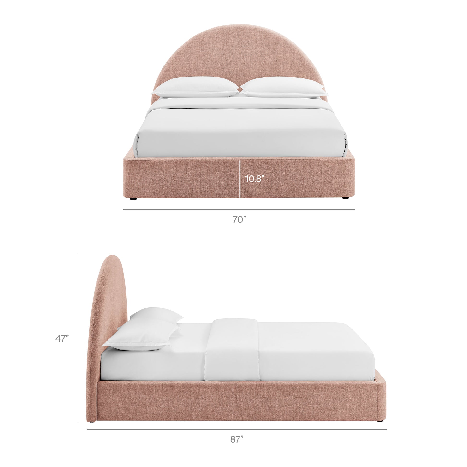 Resort Queen Arched Upholstered Fabric Storage Platform Bed Frame by Modway