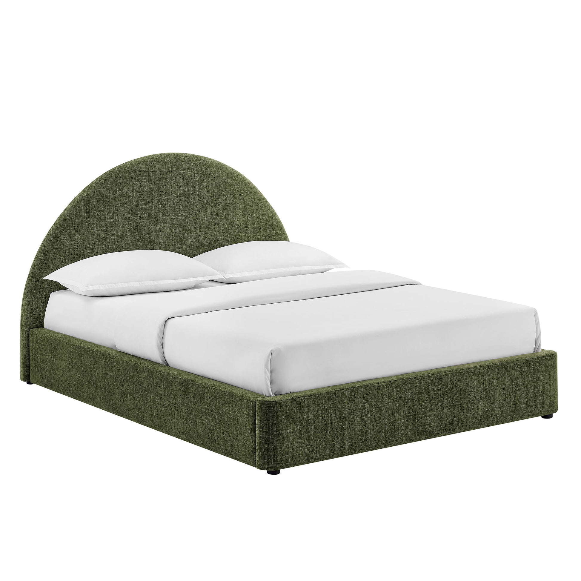 Resort Queen Arched Upholstered Fabric Storage Platform Bed Frame by Modway