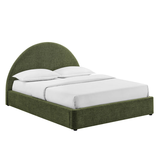 Resort Queen Arched Upholstered Fabric Storage Platform Bed Frame by Modway