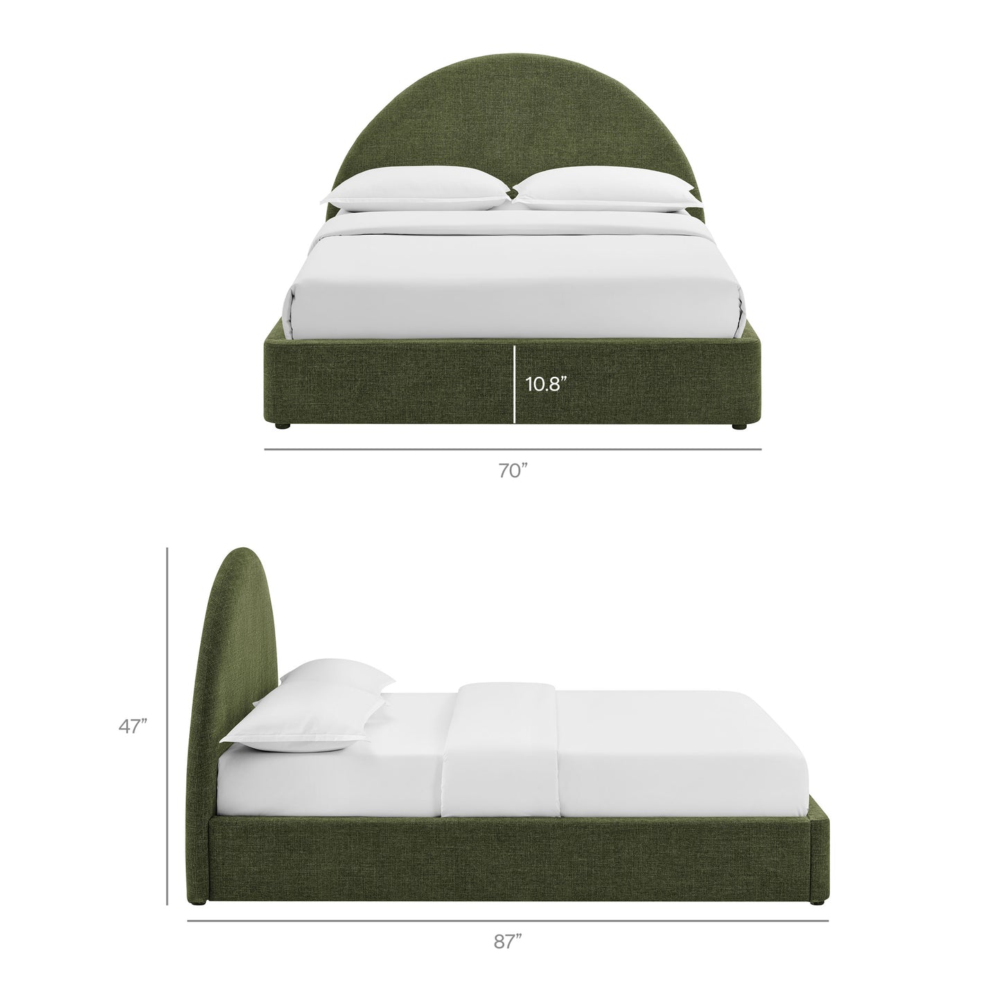 Resort Queen Arched Upholstered Fabric Storage Platform Bed Frame by Modway