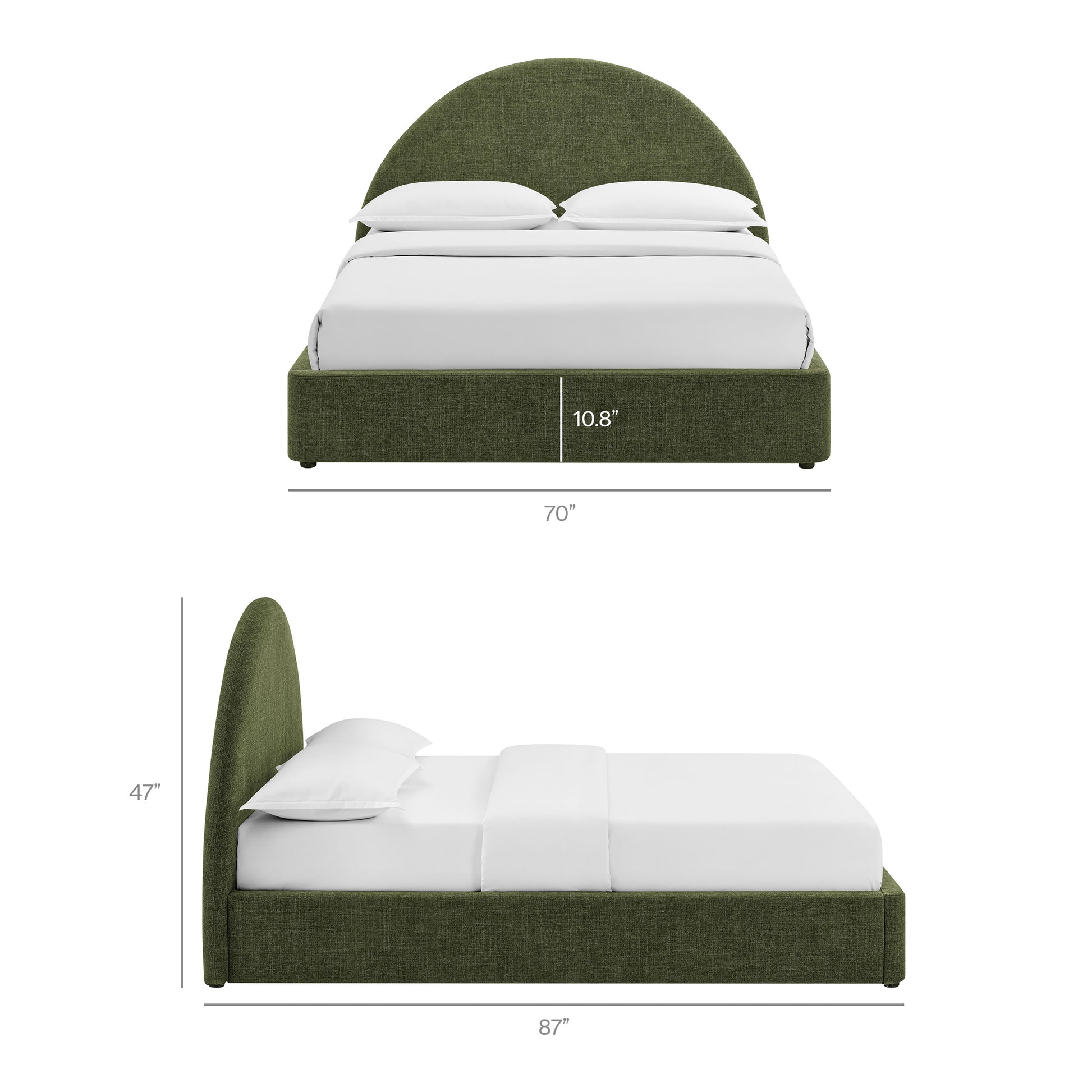 Resort Queen Arched Upholstered Fabric Storage Platform Bed Frame by Modway