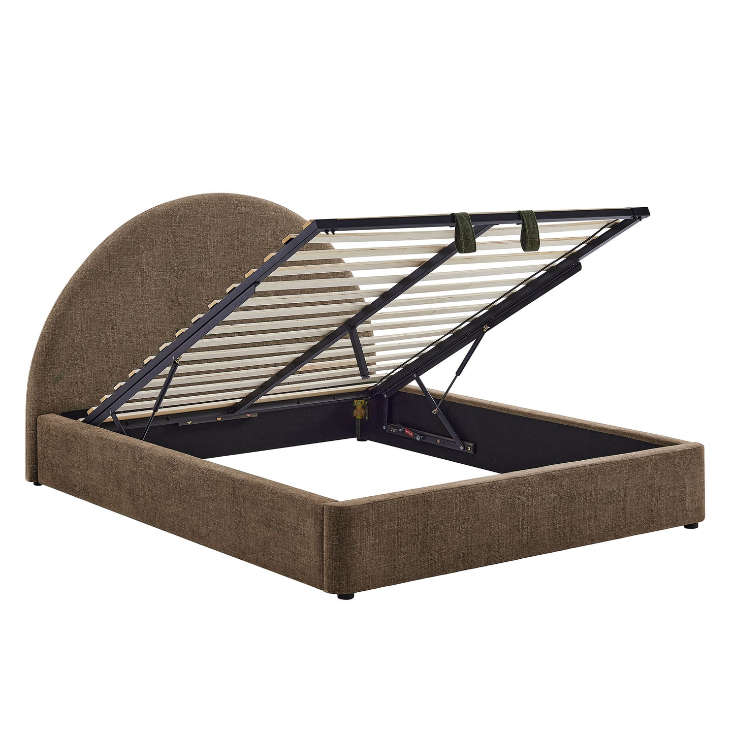 Resort Queen Arched Upholstered Fabric Storage Platform Bed Frame by Modway