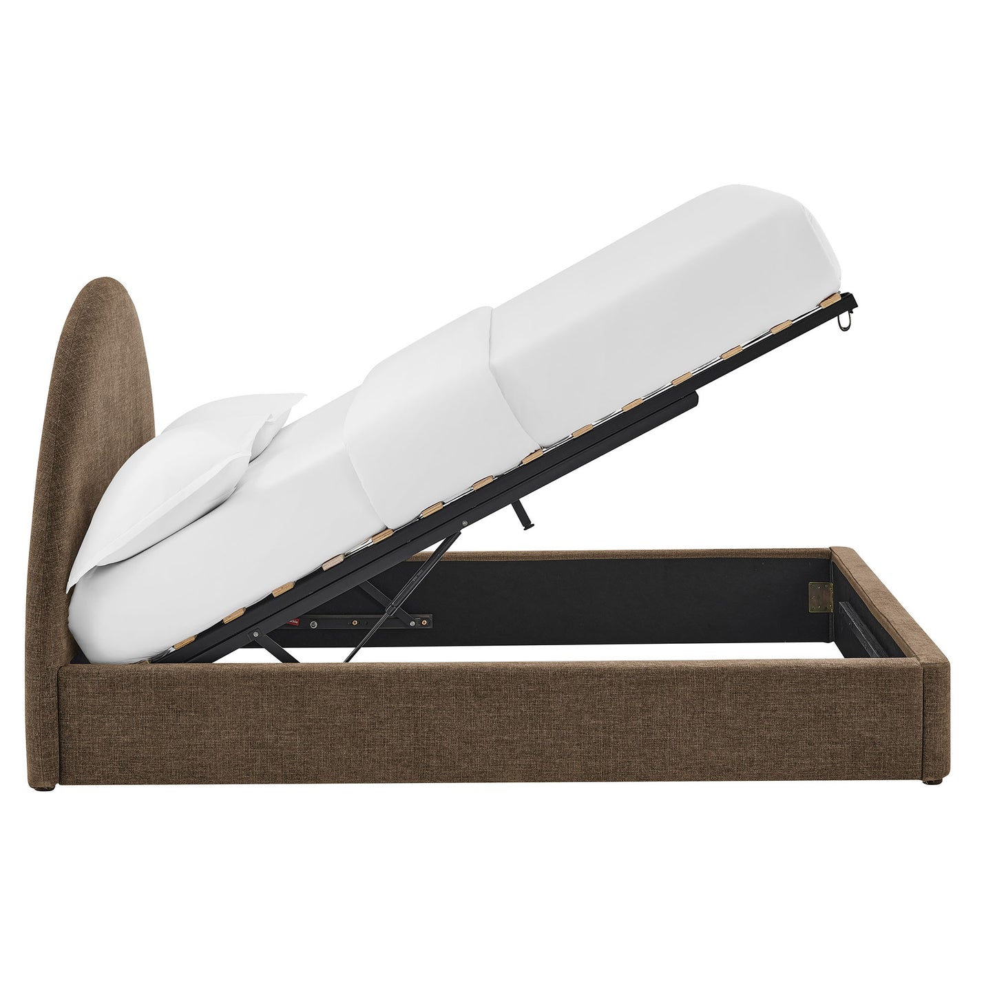 Resort Queen Arched Upholstered Fabric Storage Platform Bed Frame by Modway