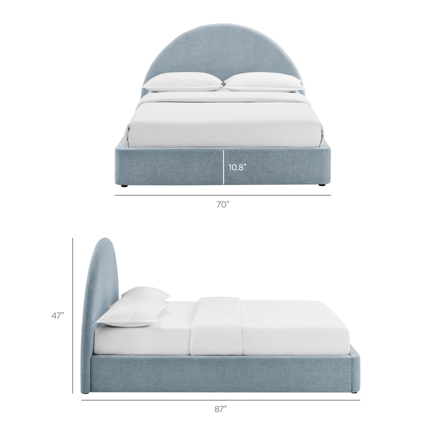 Resort Queen Arched Upholstered Fabric Storage Platform Bed Frame by Modway
