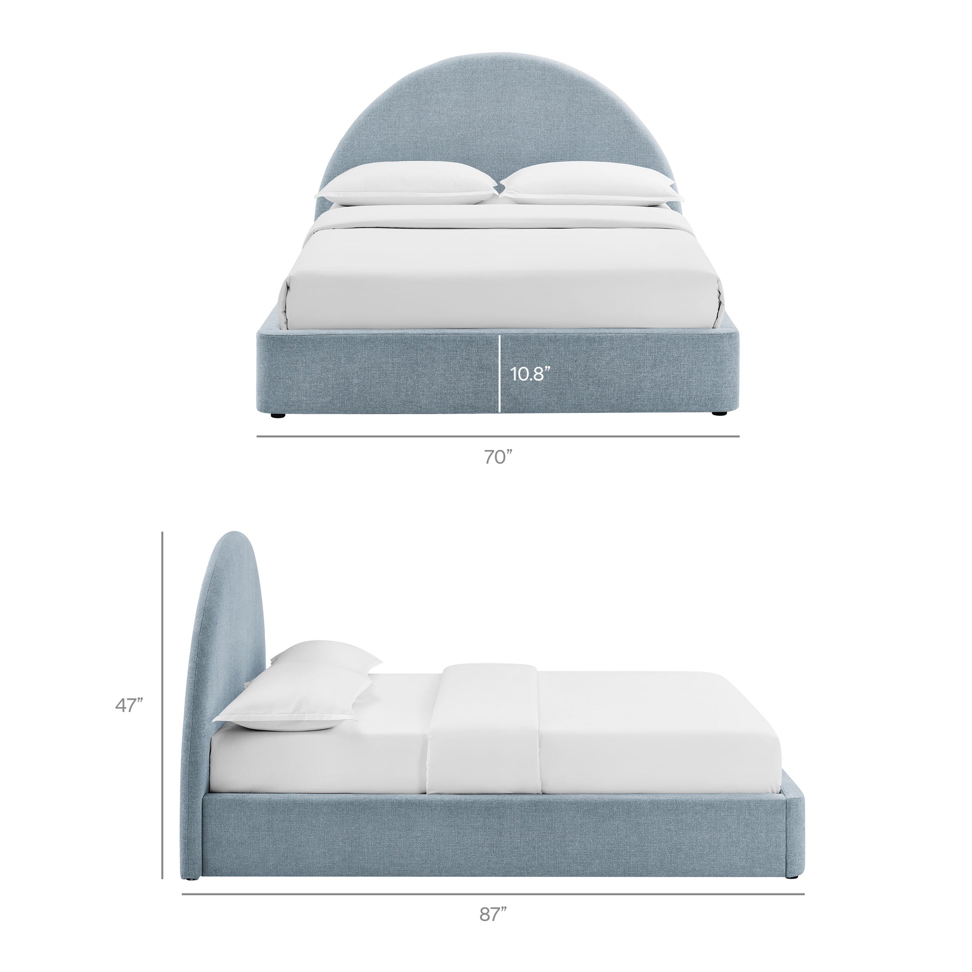 Resort Queen Arched Upholstered Fabric Storage Platform Bed Frame by Modway