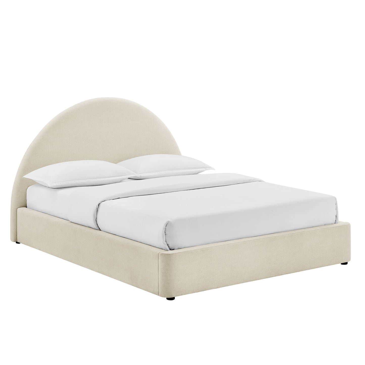 Resort King Arched Upholstered Fabric Storage Platform Bed Frame by Modway