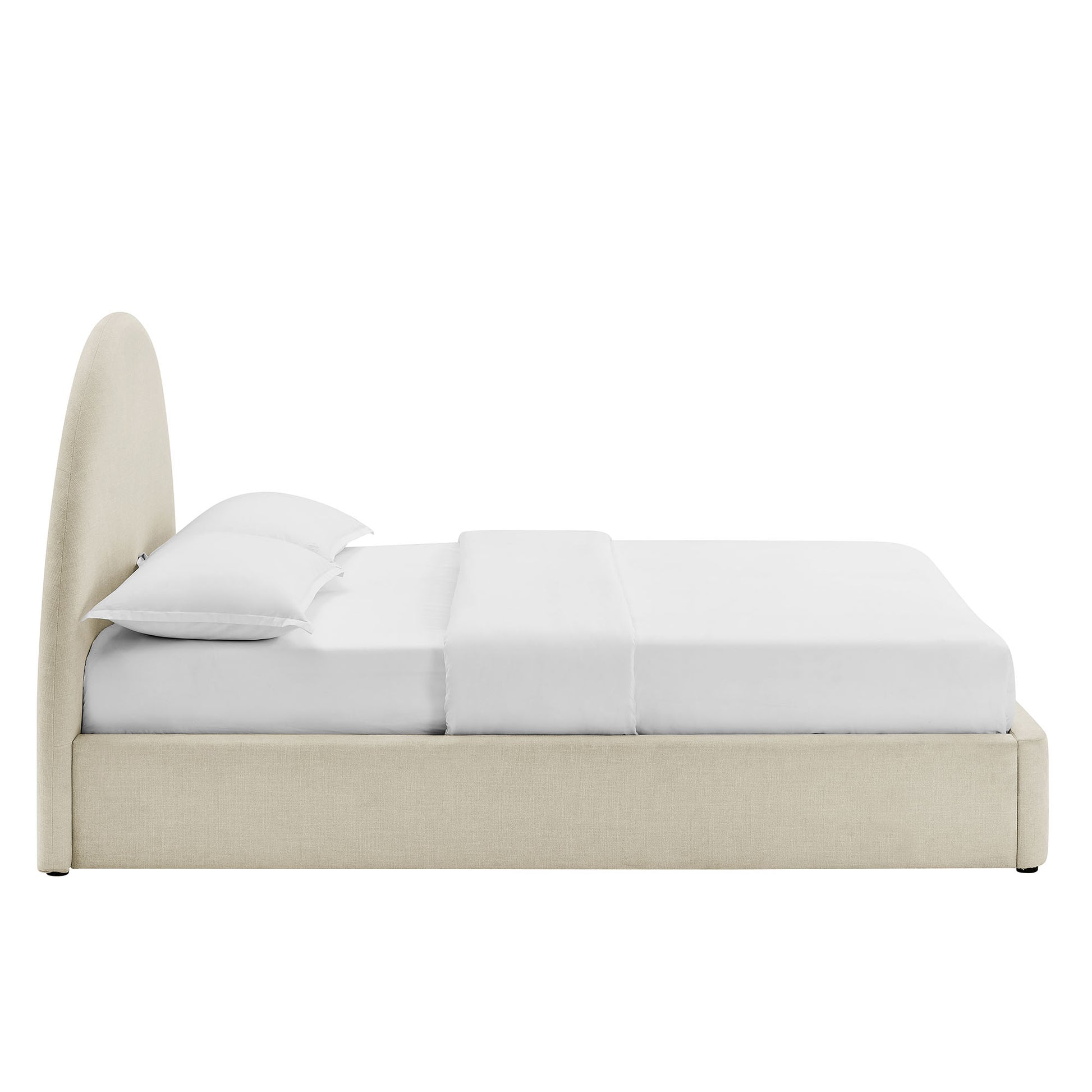 Resort King Arched Upholstered Fabric Storage Platform Bed Frame by Modway