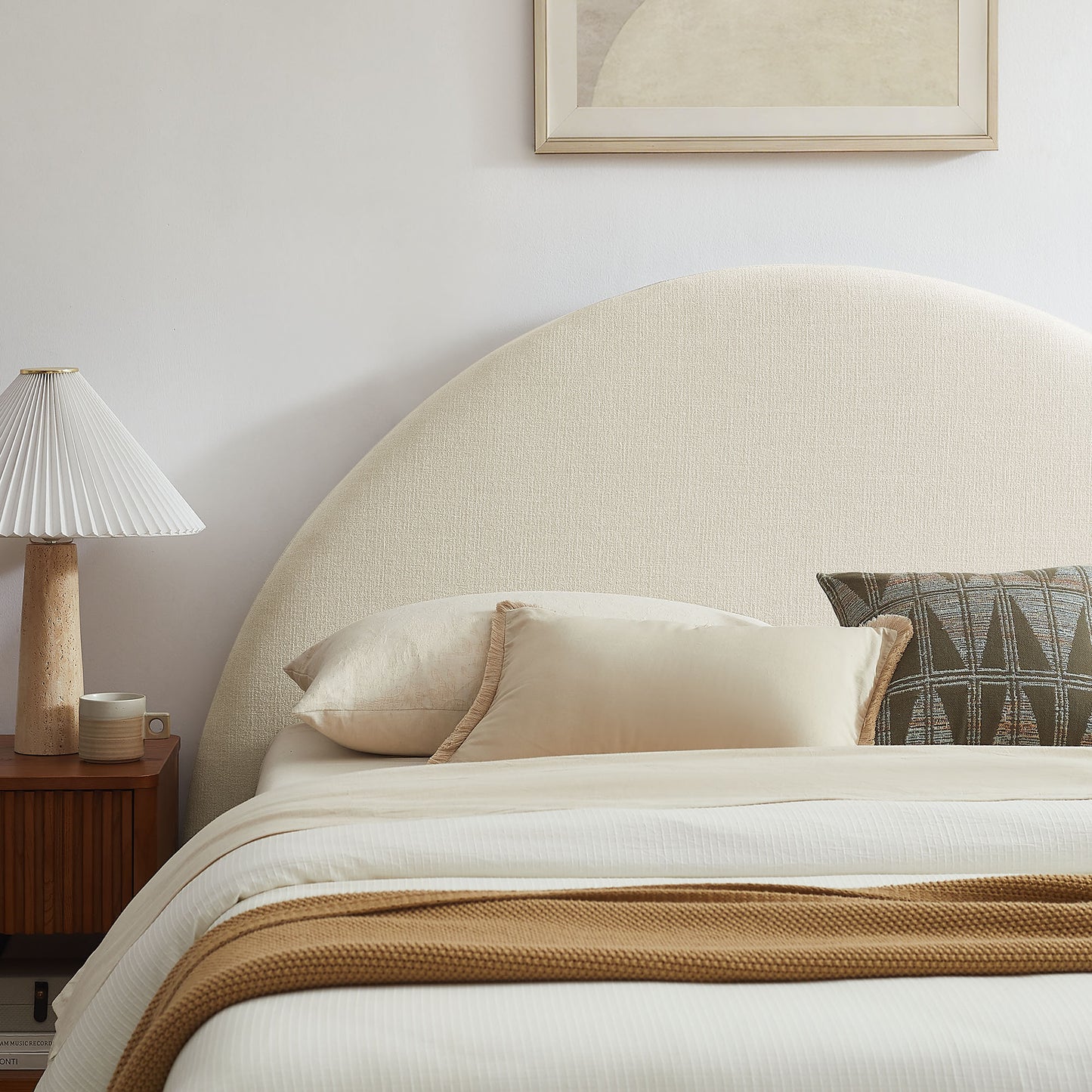 Resort King Arched Upholstered Fabric Storage Platform Bed Frame by Modway