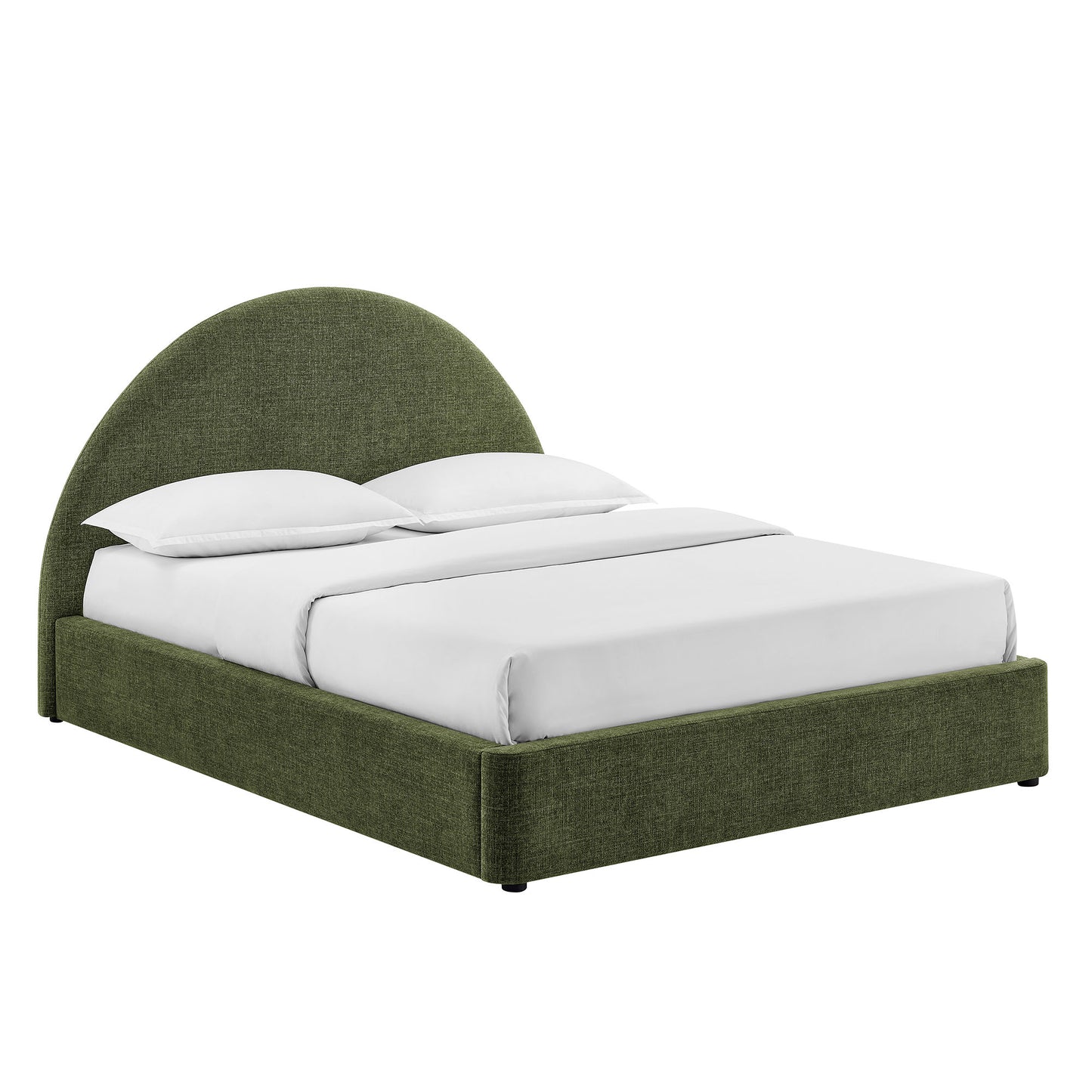 Resort King Arched Upholstered Fabric Storage Platform Bed Frame by Modway