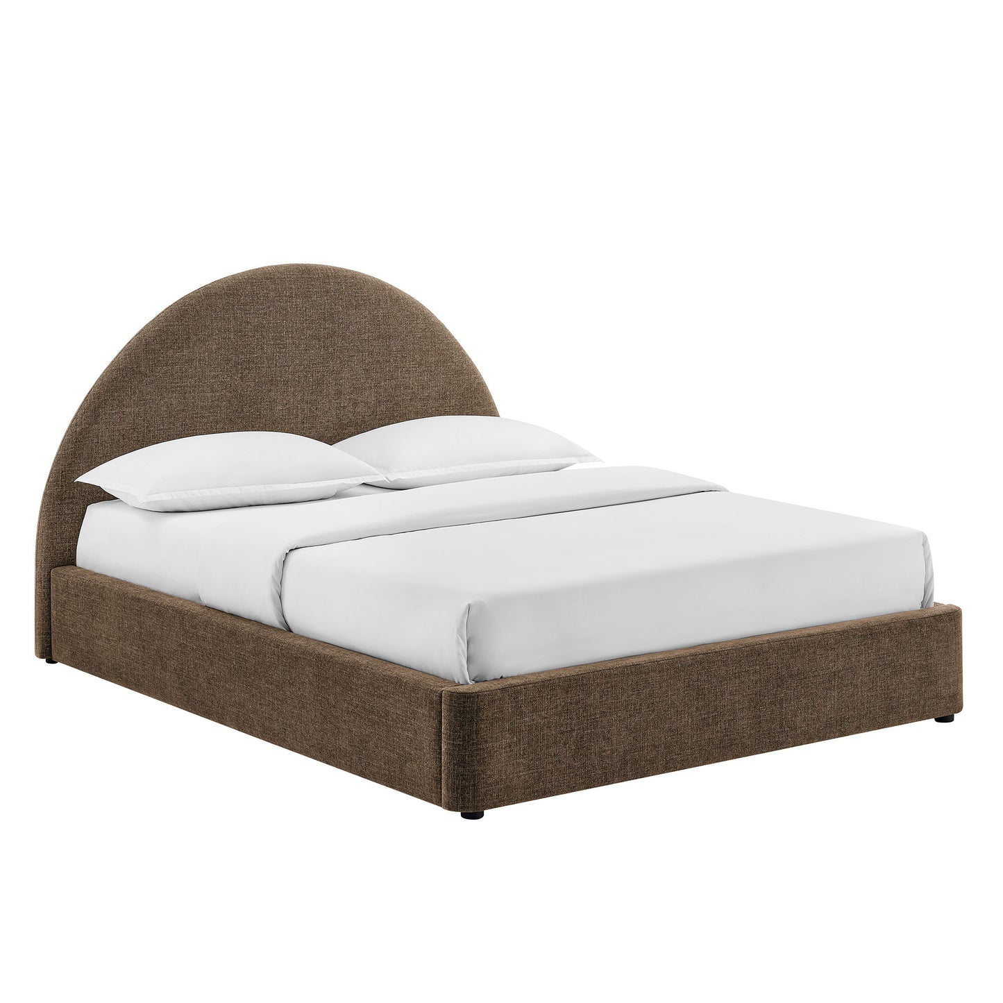 Resort King Arched Upholstered Fabric Storage Platform Bed Frame by Modway
