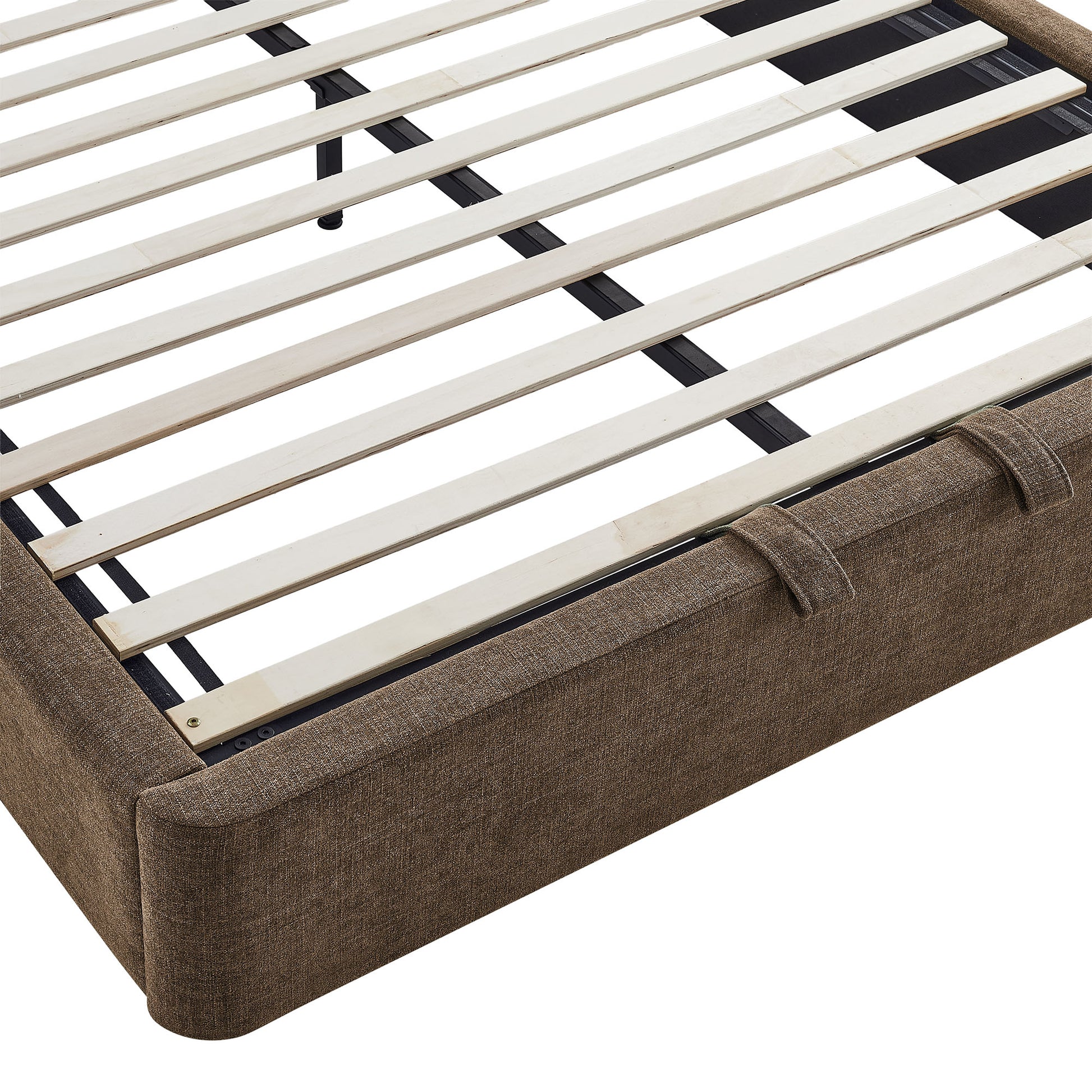 Resort King Arched Upholstered Fabric Storage Platform Bed Frame by Modway