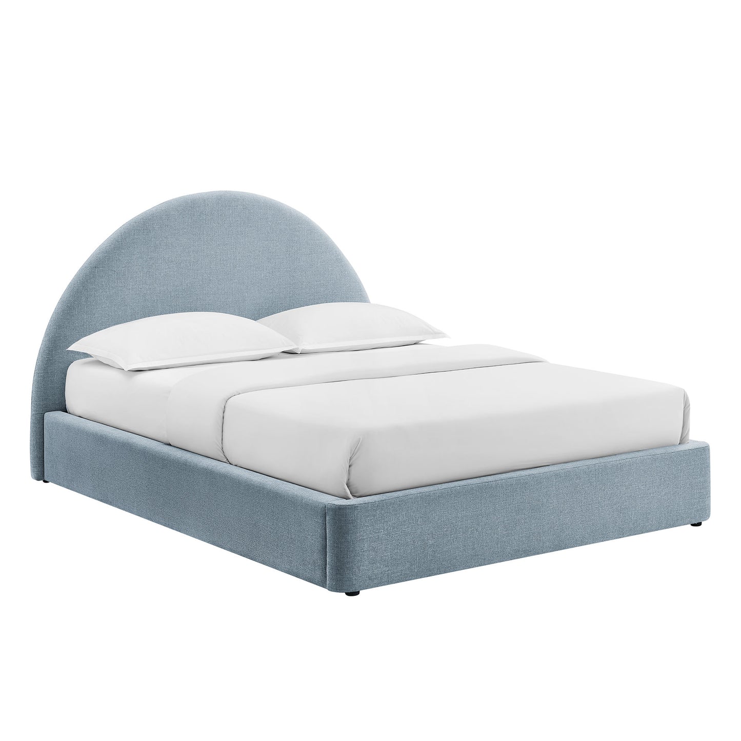 Resort King Arched Upholstered Fabric Storage Platform Bed Frame by Modway