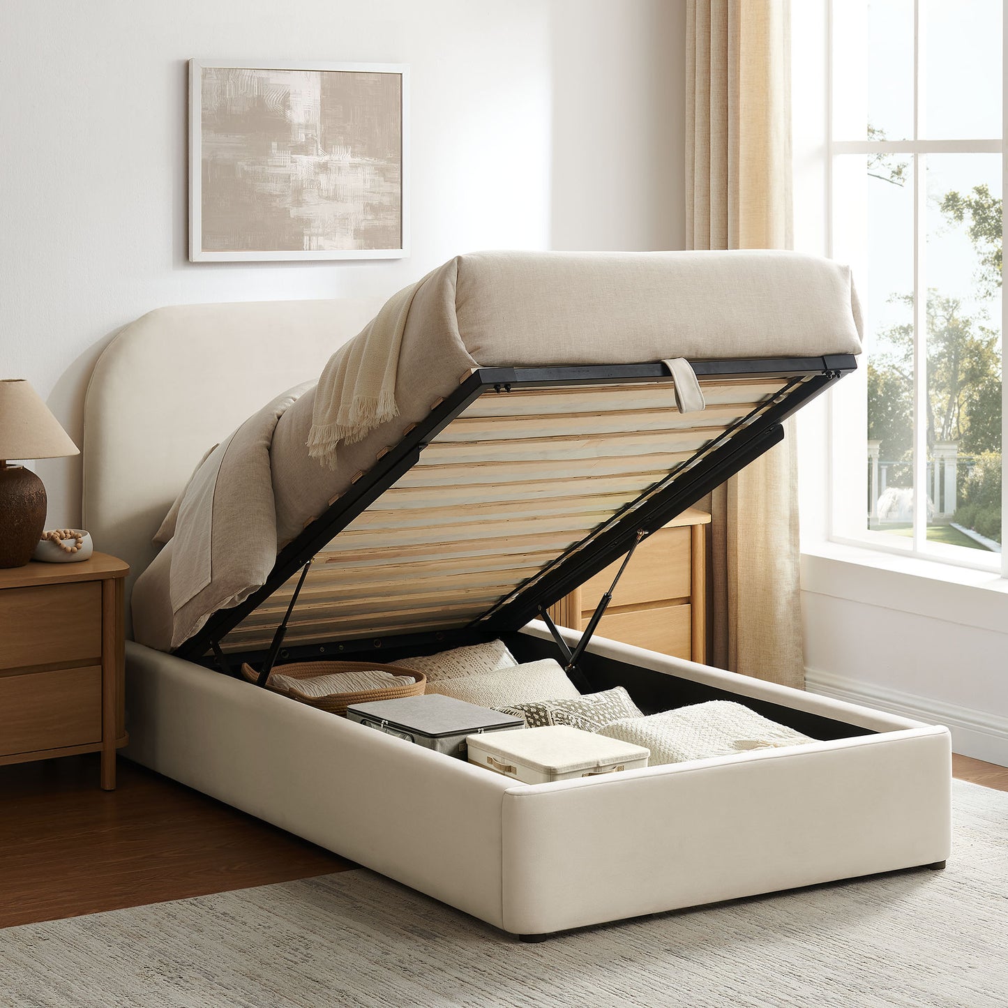 Keynote Twin Performance Velvet Storage Platform Bed Frame by Modway