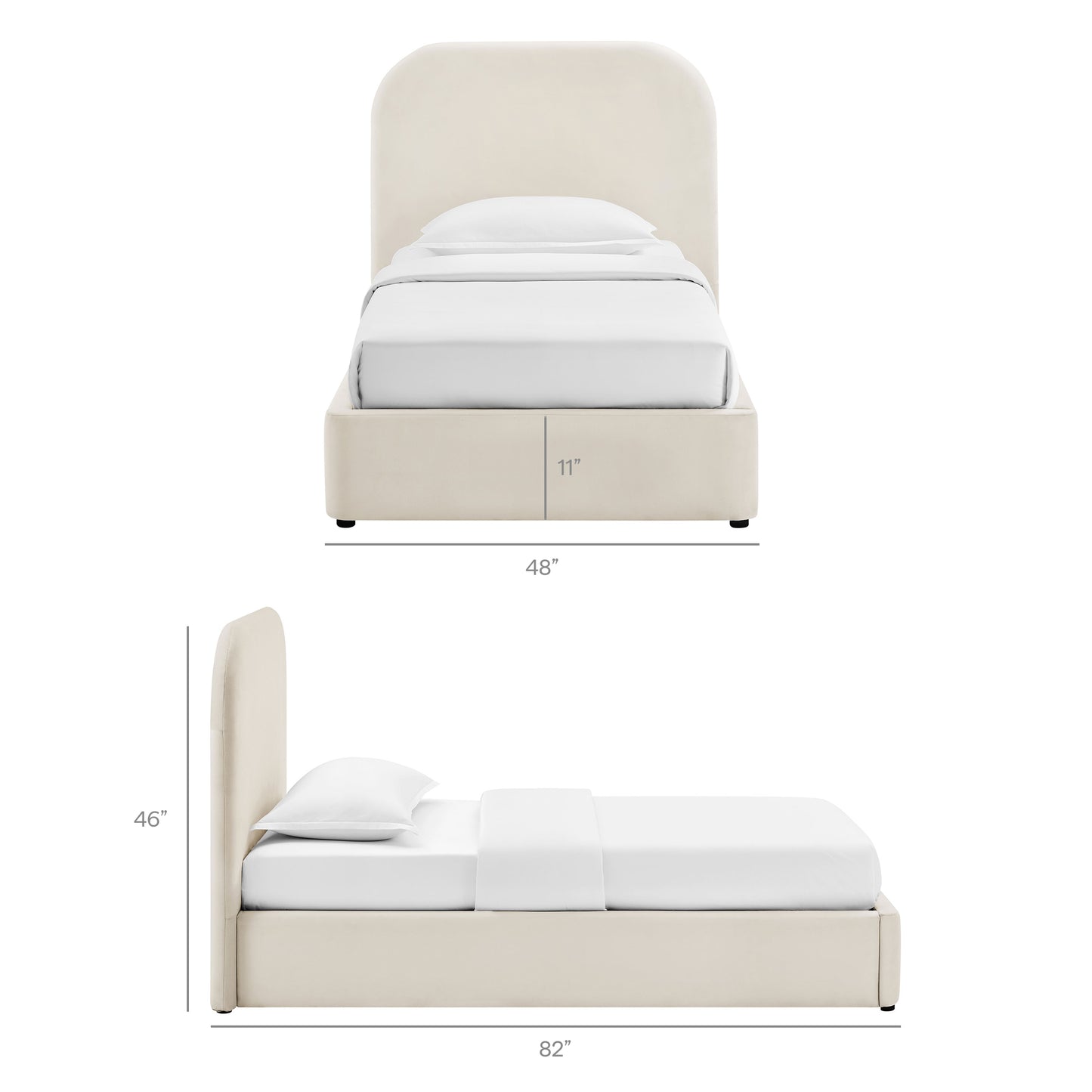 Keynote Twin Performance Velvet Storage Platform Bed Frame by Modway