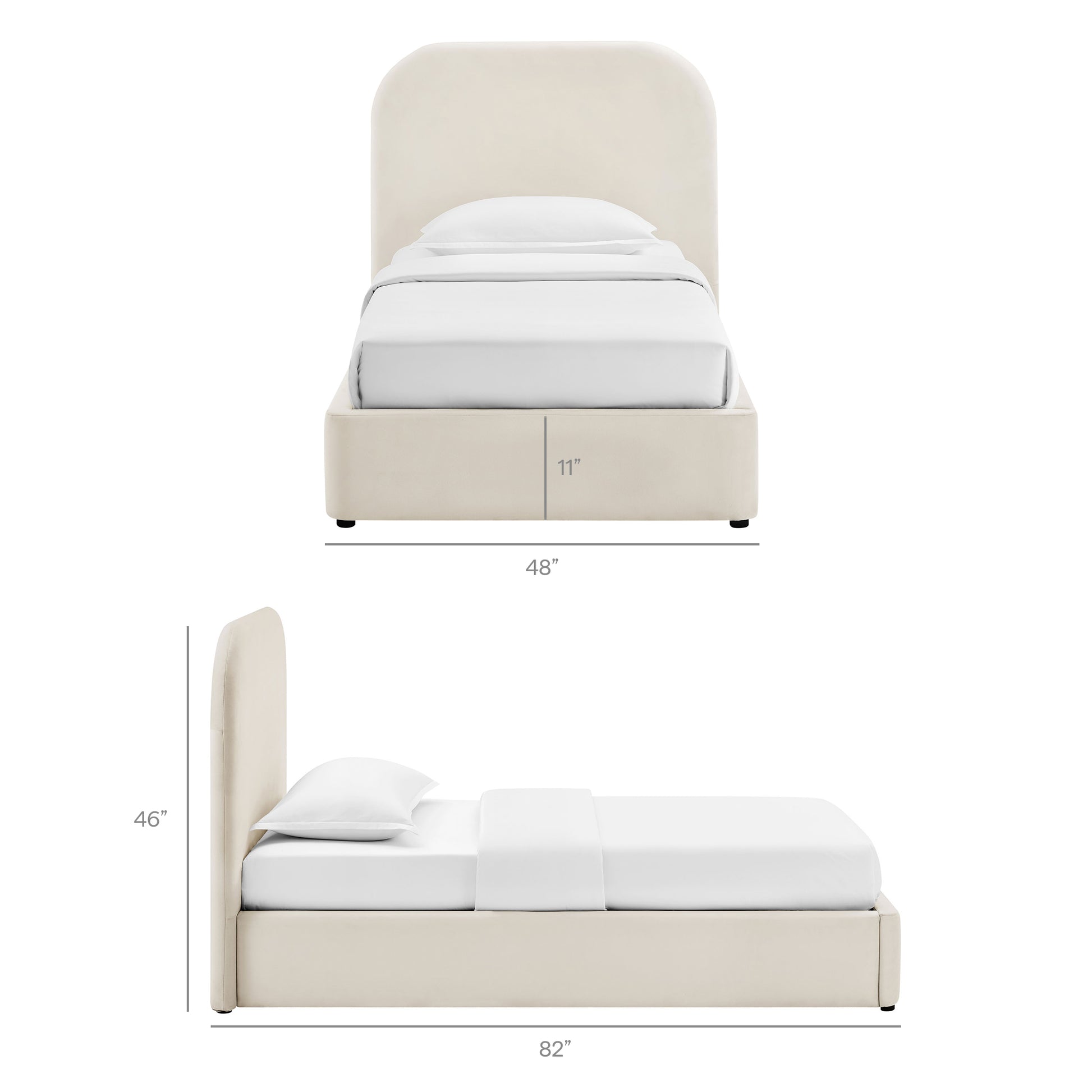 Keynote Twin Performance Velvet Storage Platform Bed Frame by Modway