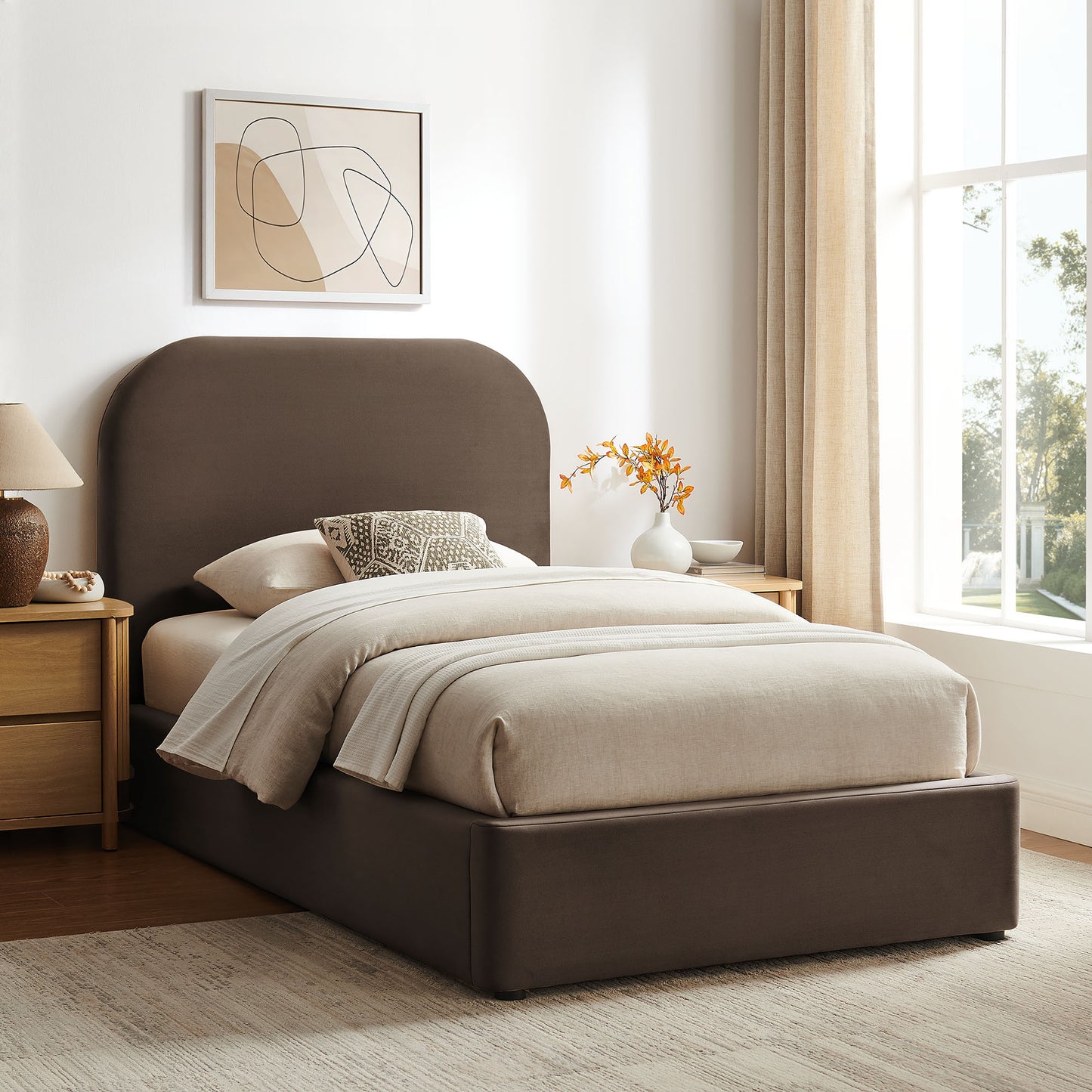 Keynote Twin Performance Velvet Storage Platform Bed Frame by Modway