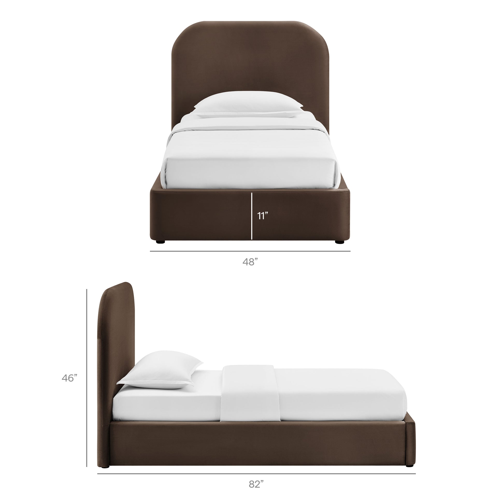 Keynote Twin Performance Velvet Storage Platform Bed Frame by Modway