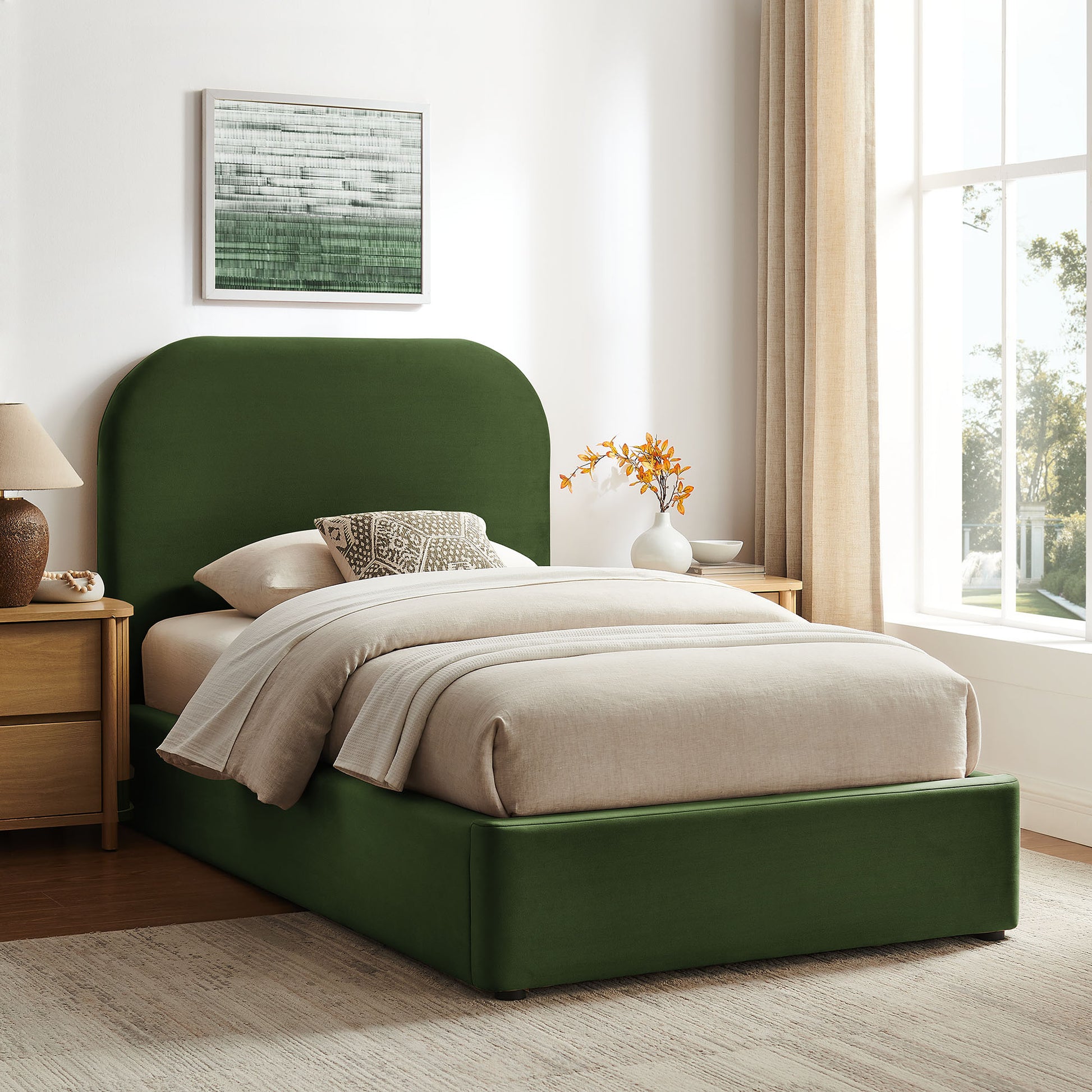 Keynote Twin Performance Velvet Storage Platform Bed Frame by Modway