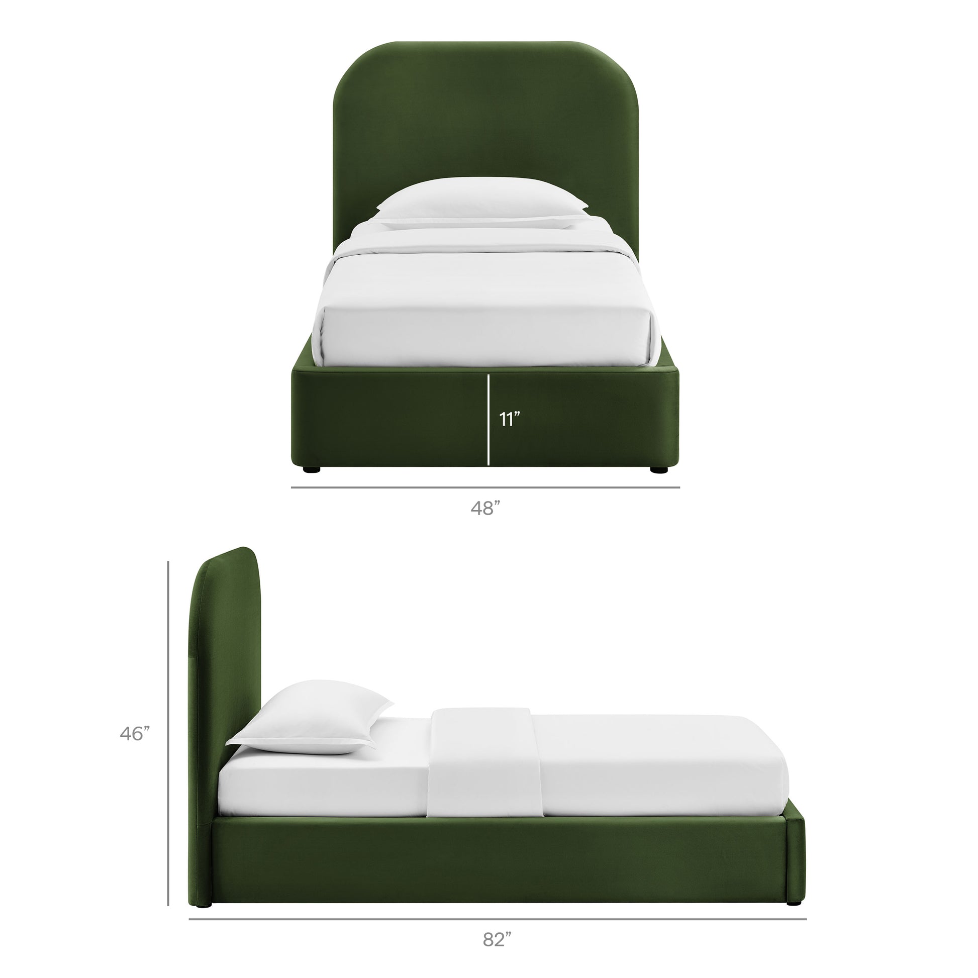 Keynote Twin Performance Velvet Storage Platform Bed Frame by Modway