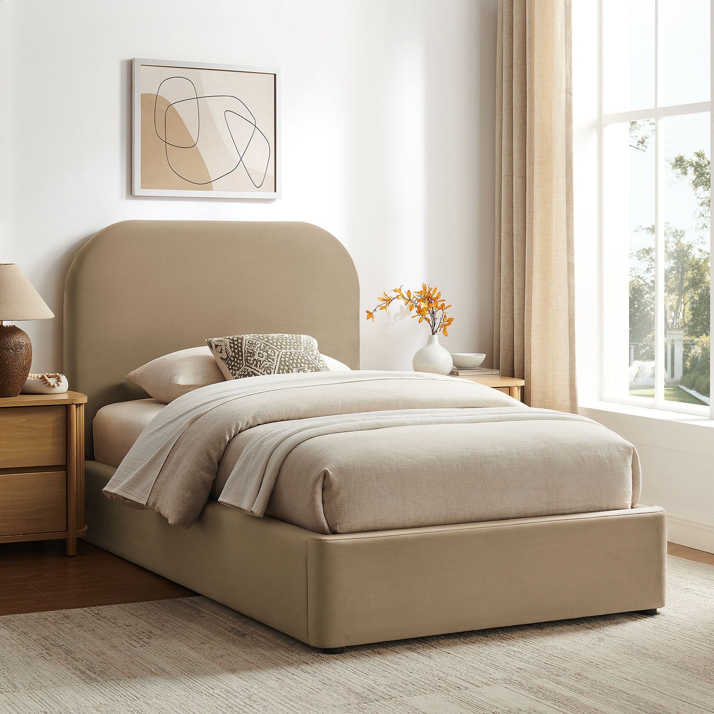Keynote Twin Performance Velvet Storage Platform Bed Frame by Modway