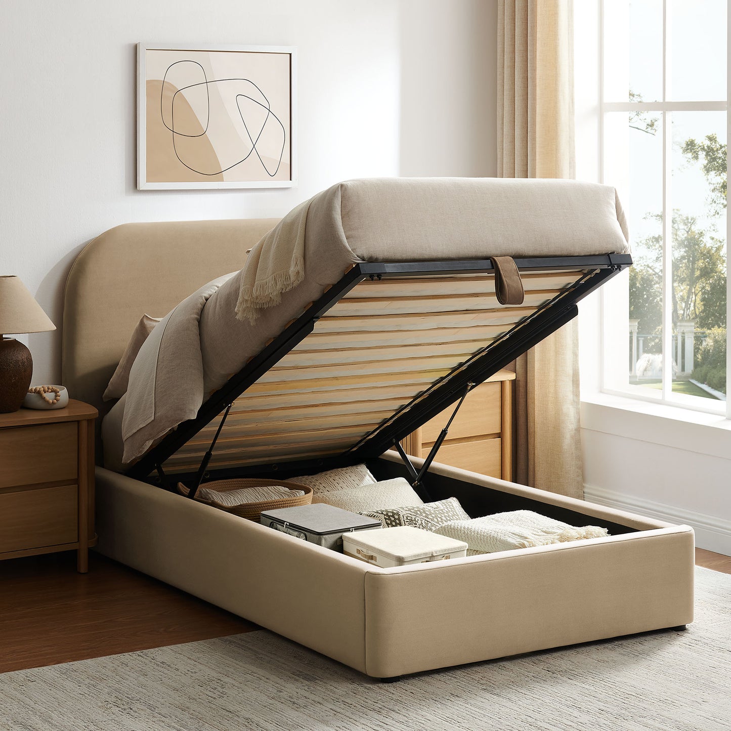 Keynote Twin Performance Velvet Storage Platform Bed Frame by Modway