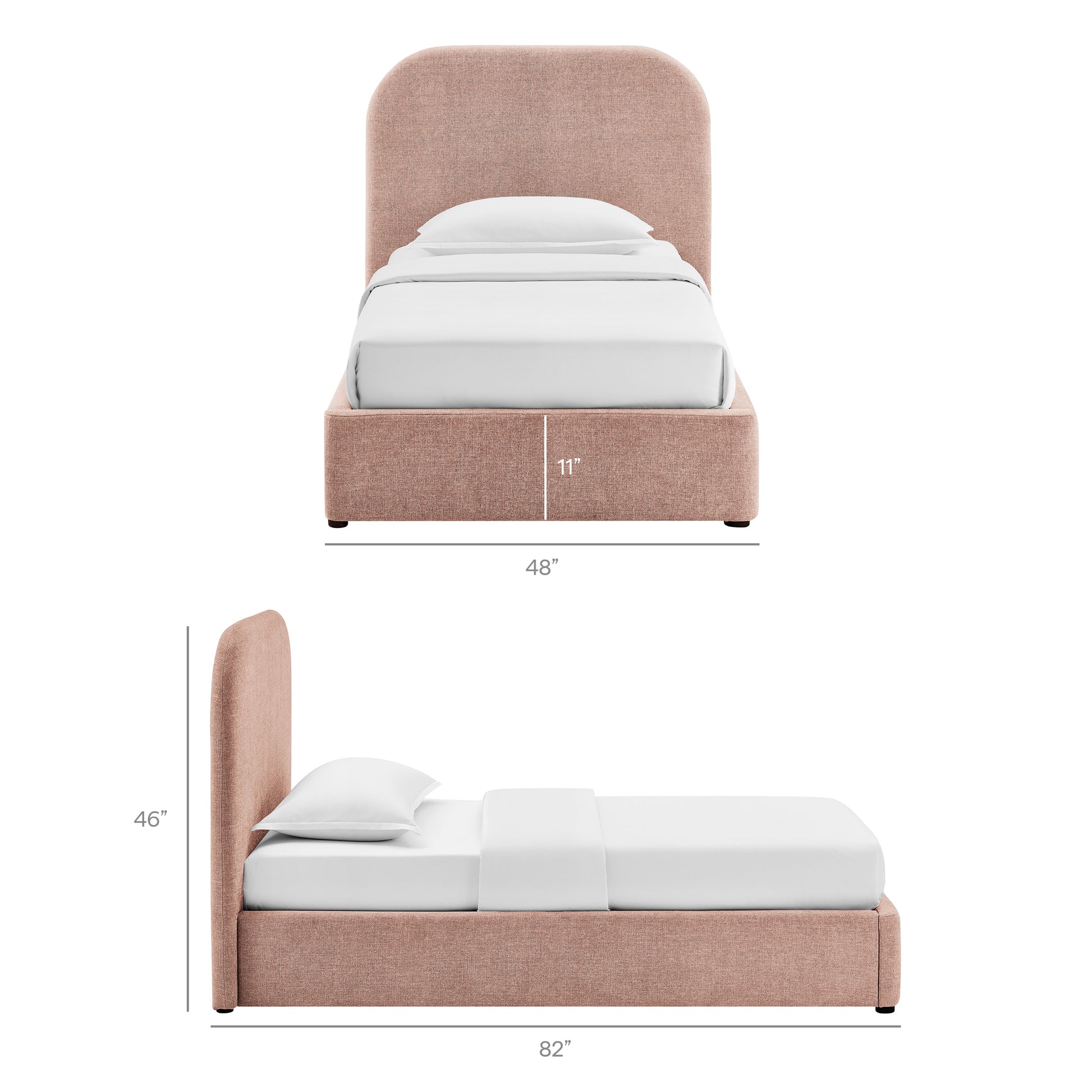 Keynote Twin Fabric Upholstered Storage Platform Bed Frame by Modway