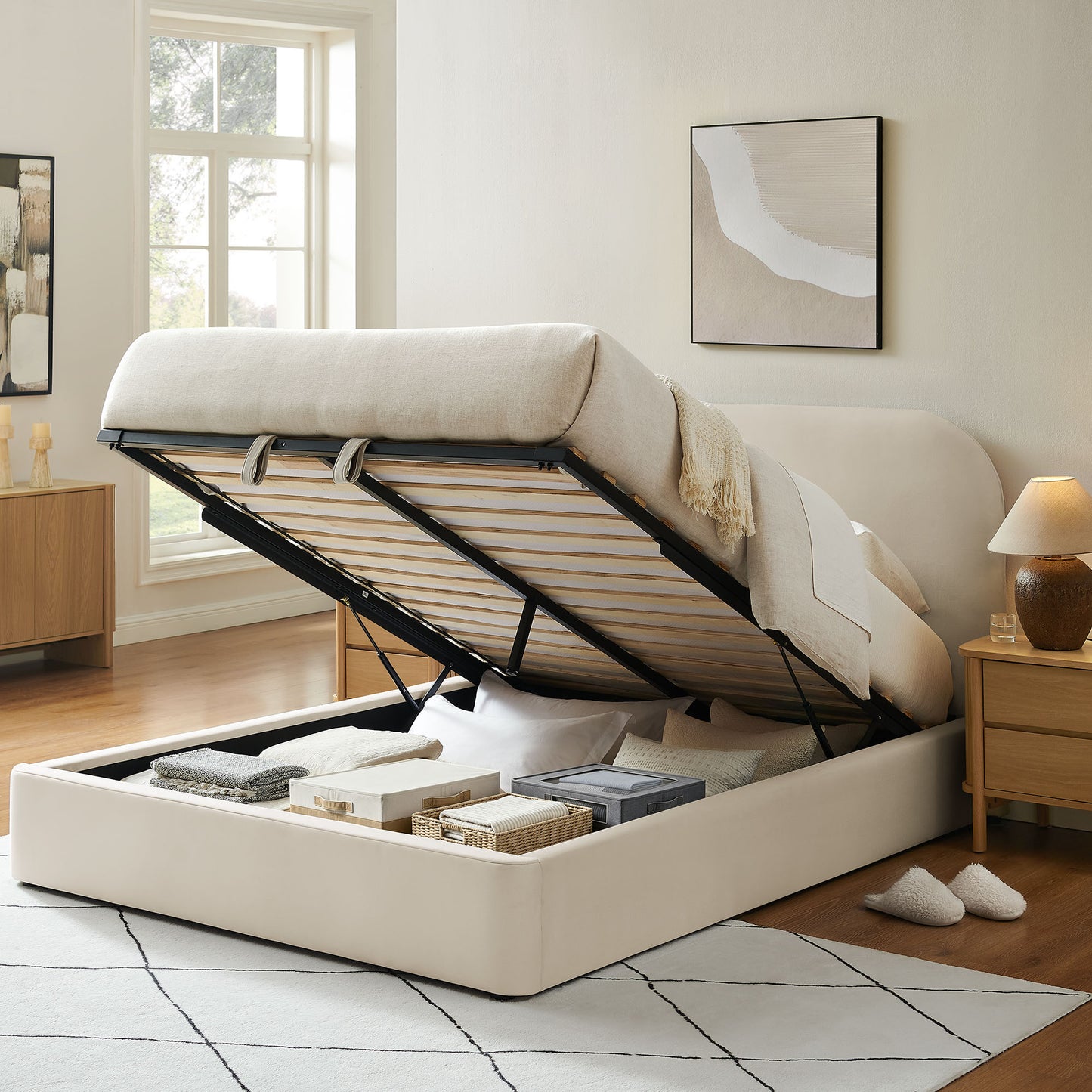 Keynote Full Performance Velvet Storage Platform Bed Frame by Modway