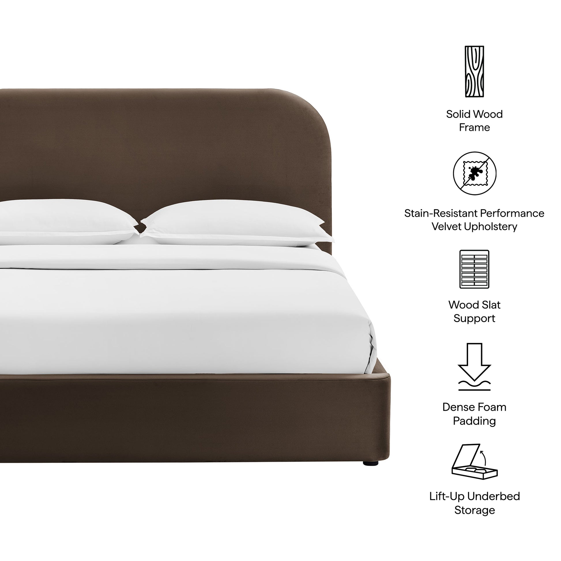Keynote Full Performance Velvet Storage Platform Bed Frame by Modway