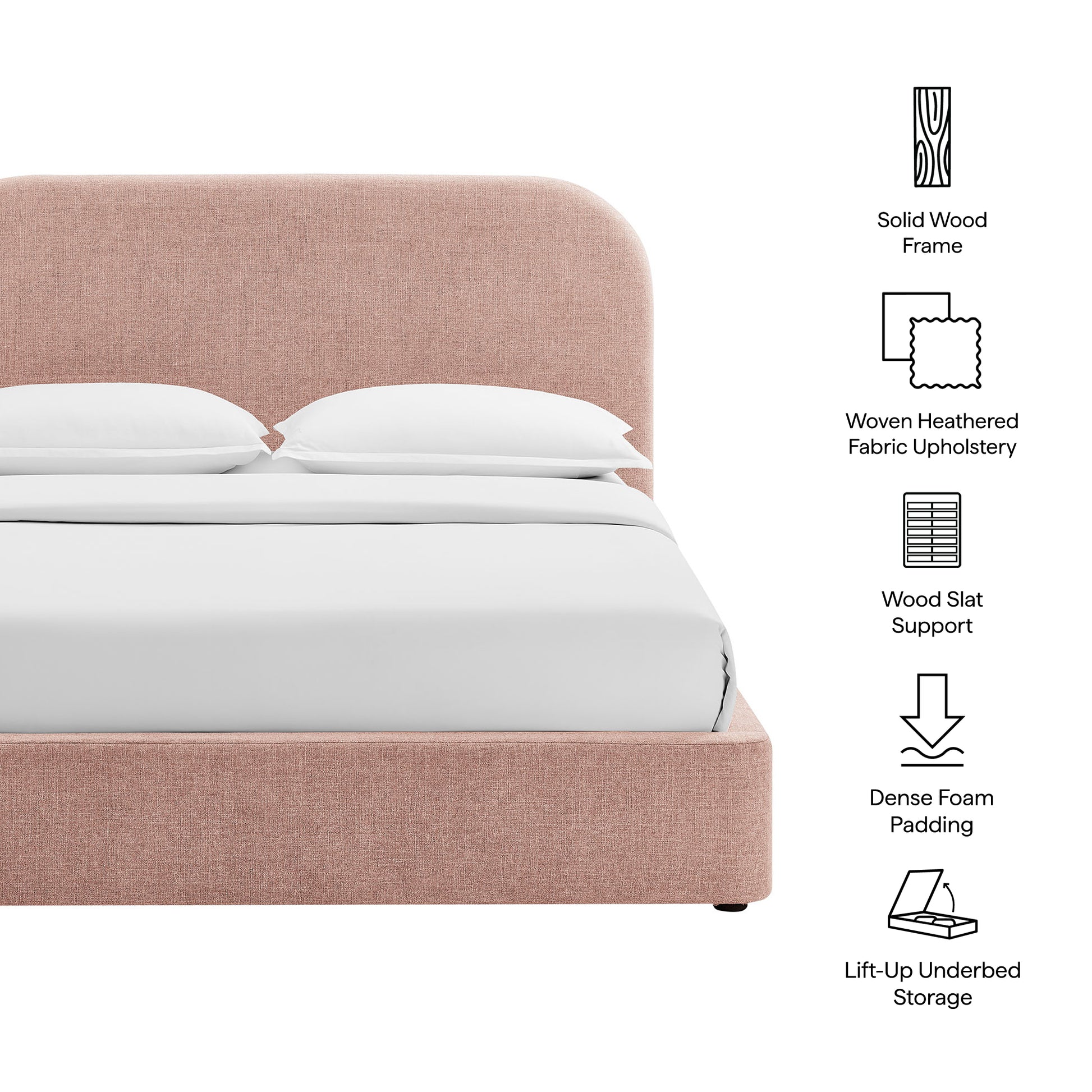 Keynote Full Fabric Upholstered Storage Platform Bed Frame by Modway