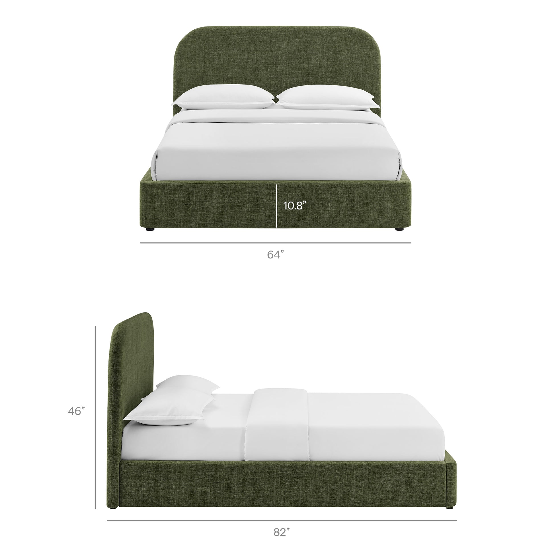Keynote Full Fabric Upholstered Storage Platform Bed Frame by Modway