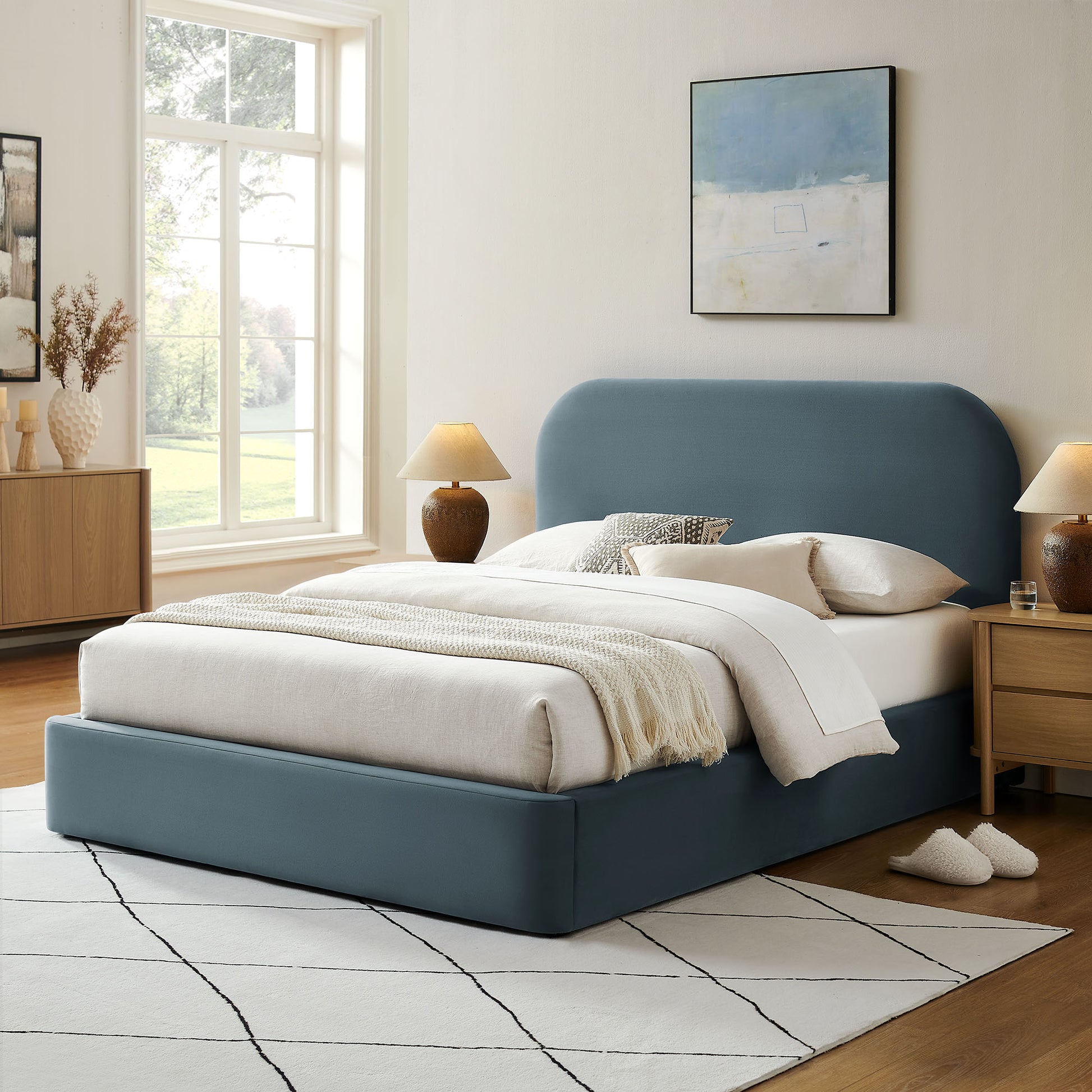 Keynote Queen Performance Velvet Storage Platform Bed Frame by Modway