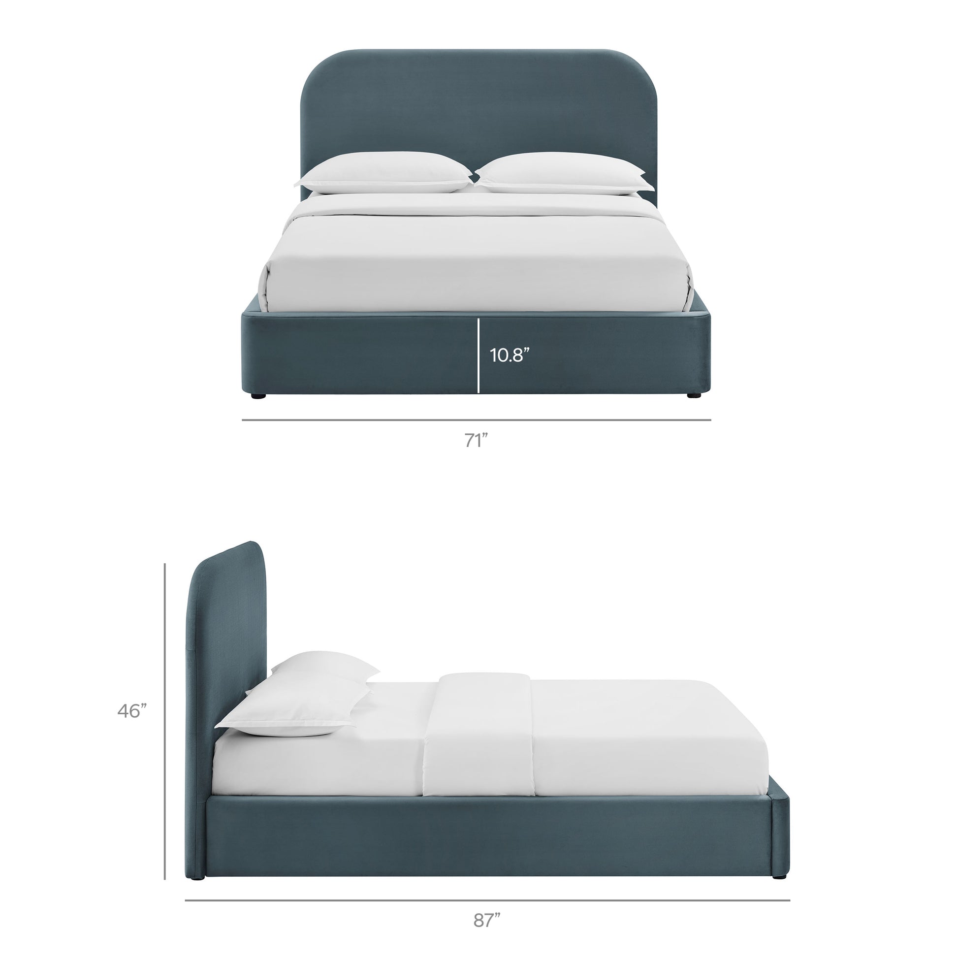 Keynote Queen Performance Velvet Storage Platform Bed Frame by Modway