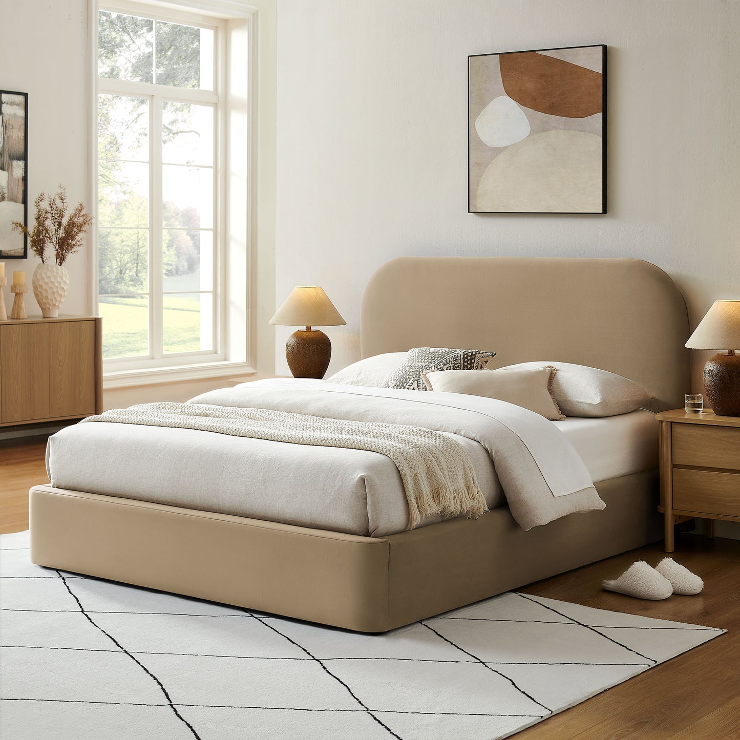 Keynote Queen Performance Velvet Storage Platform Bed Frame by Modway